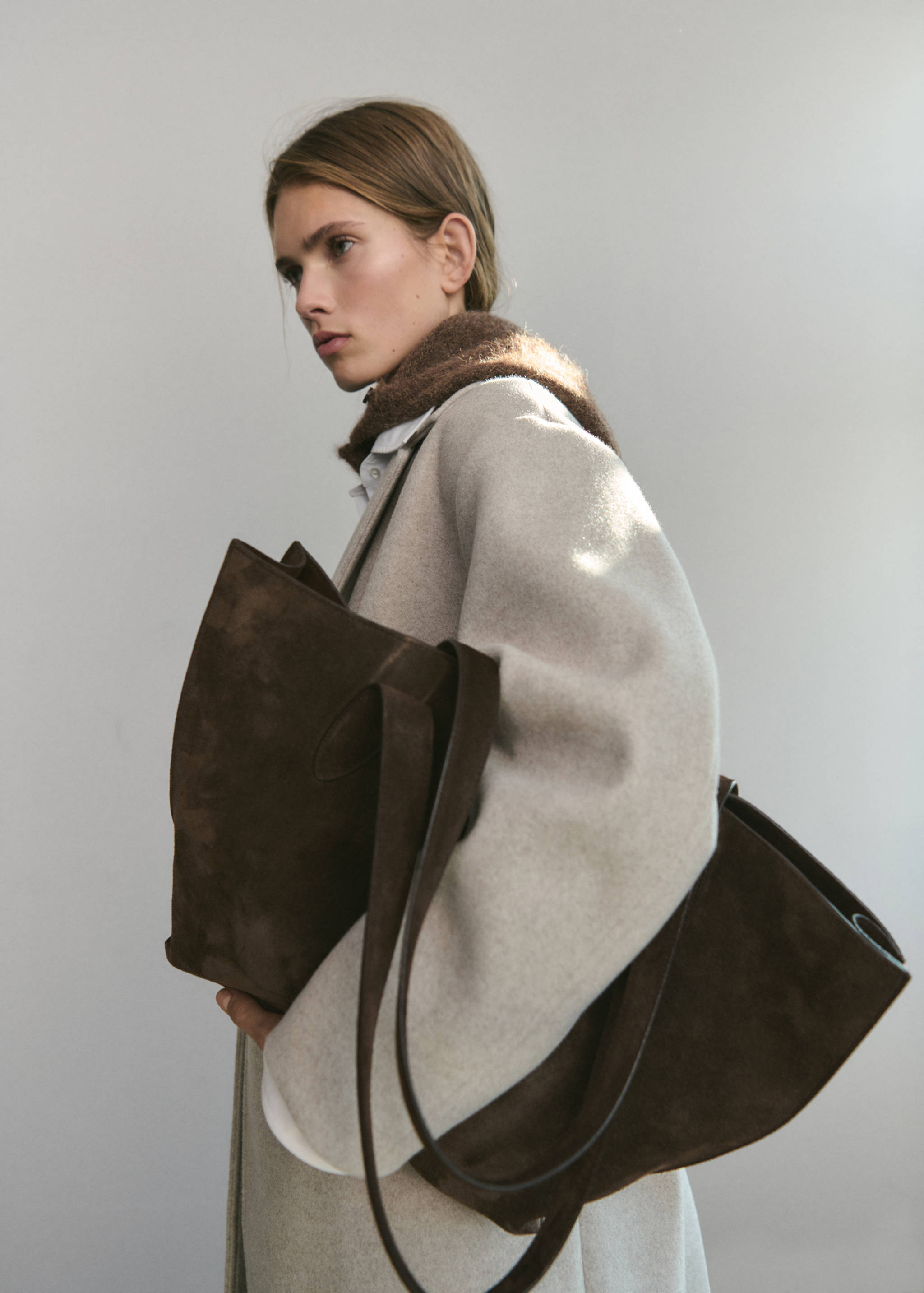 Double-breasted midi coat - Medium plane