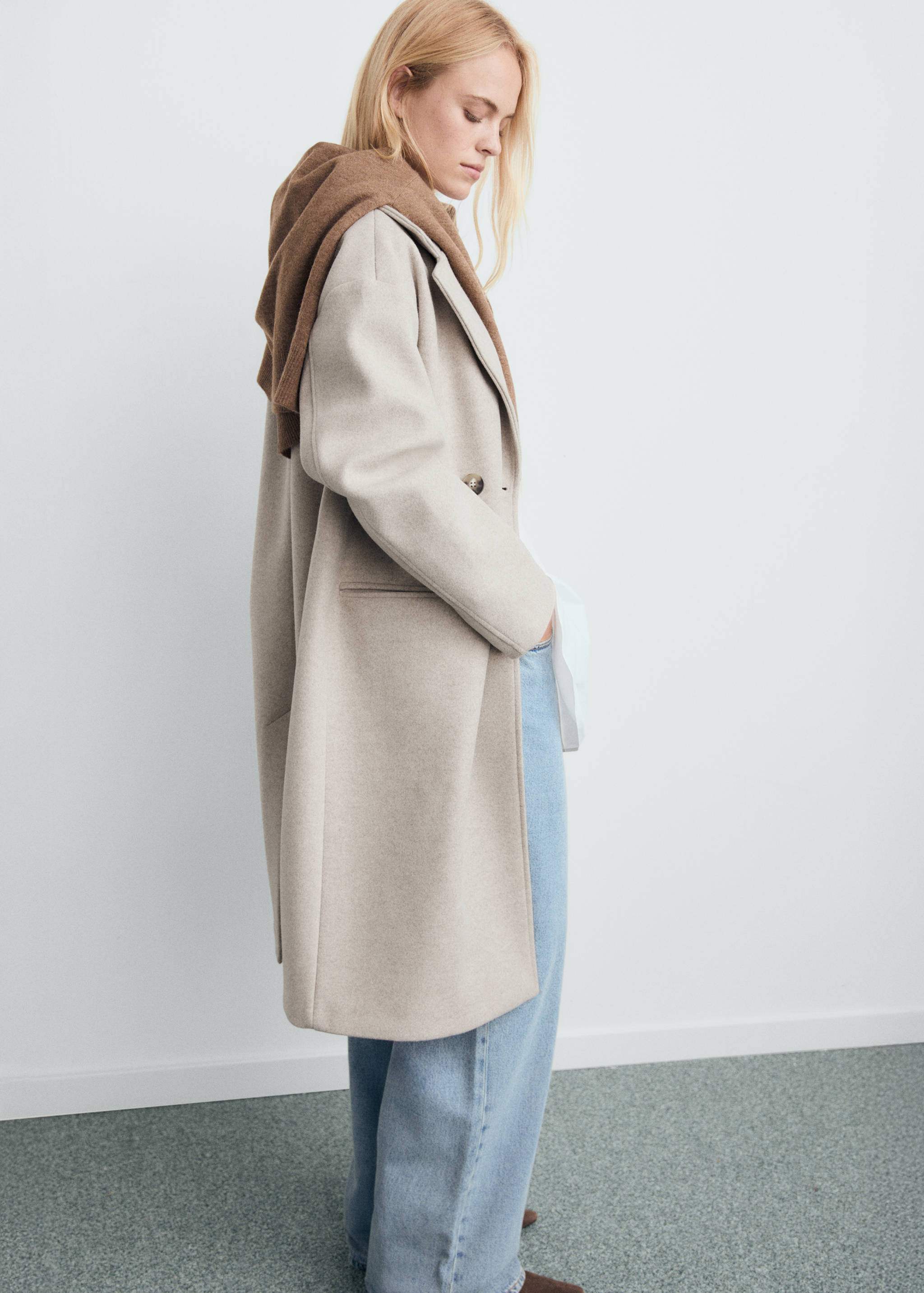 Double-breasted midi coat - Details of the article 2