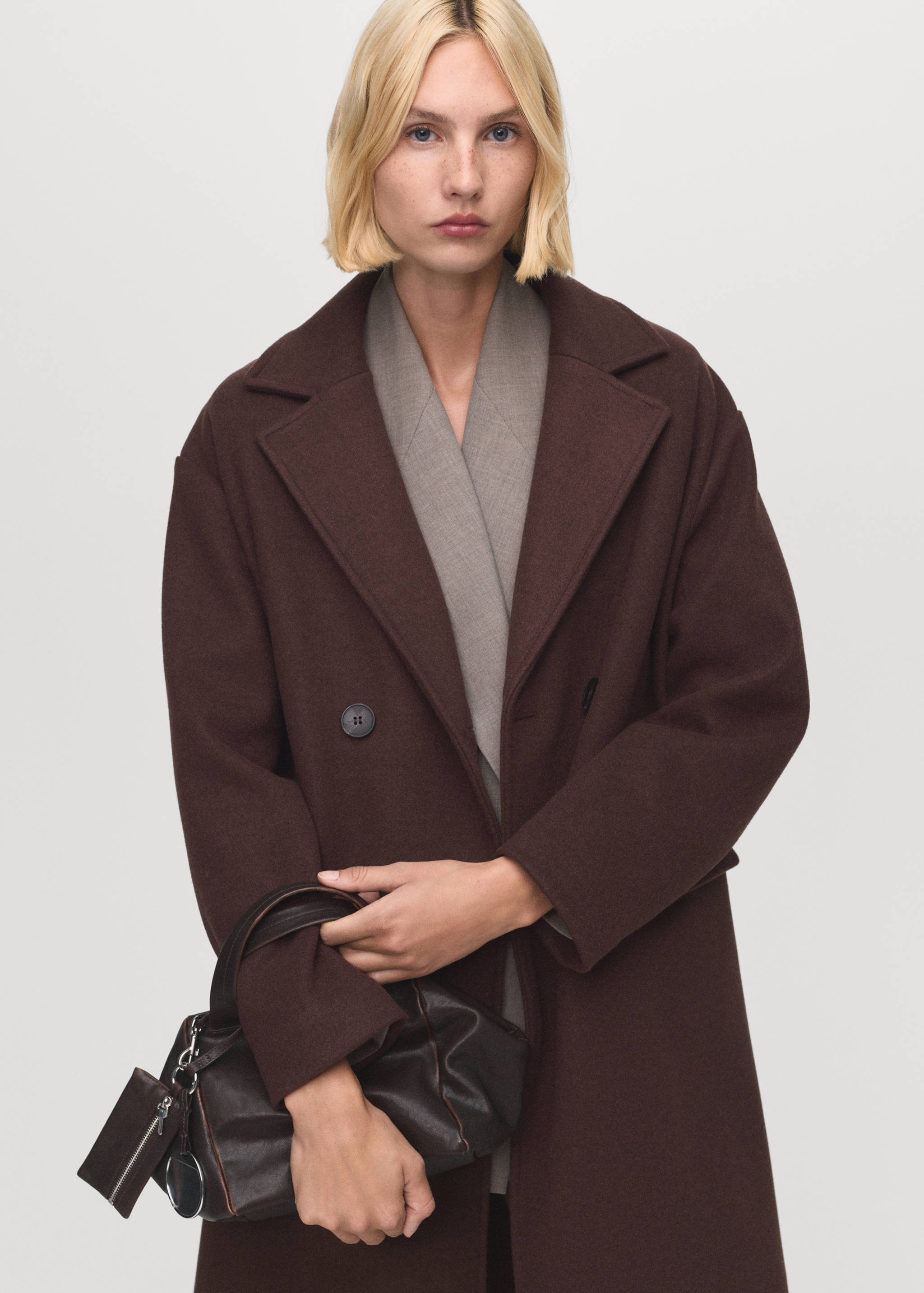 Double-breasted midi coat - Details of the article 2