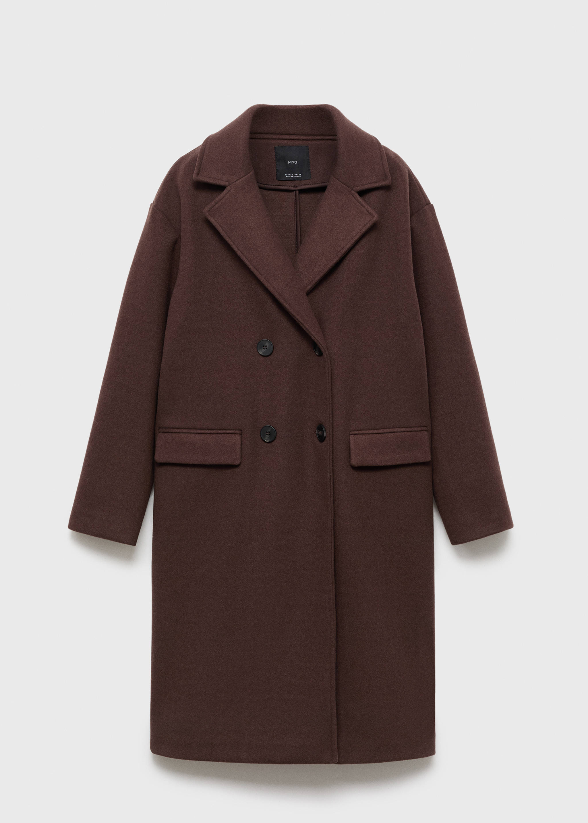 双排扣中长款大衣 - null