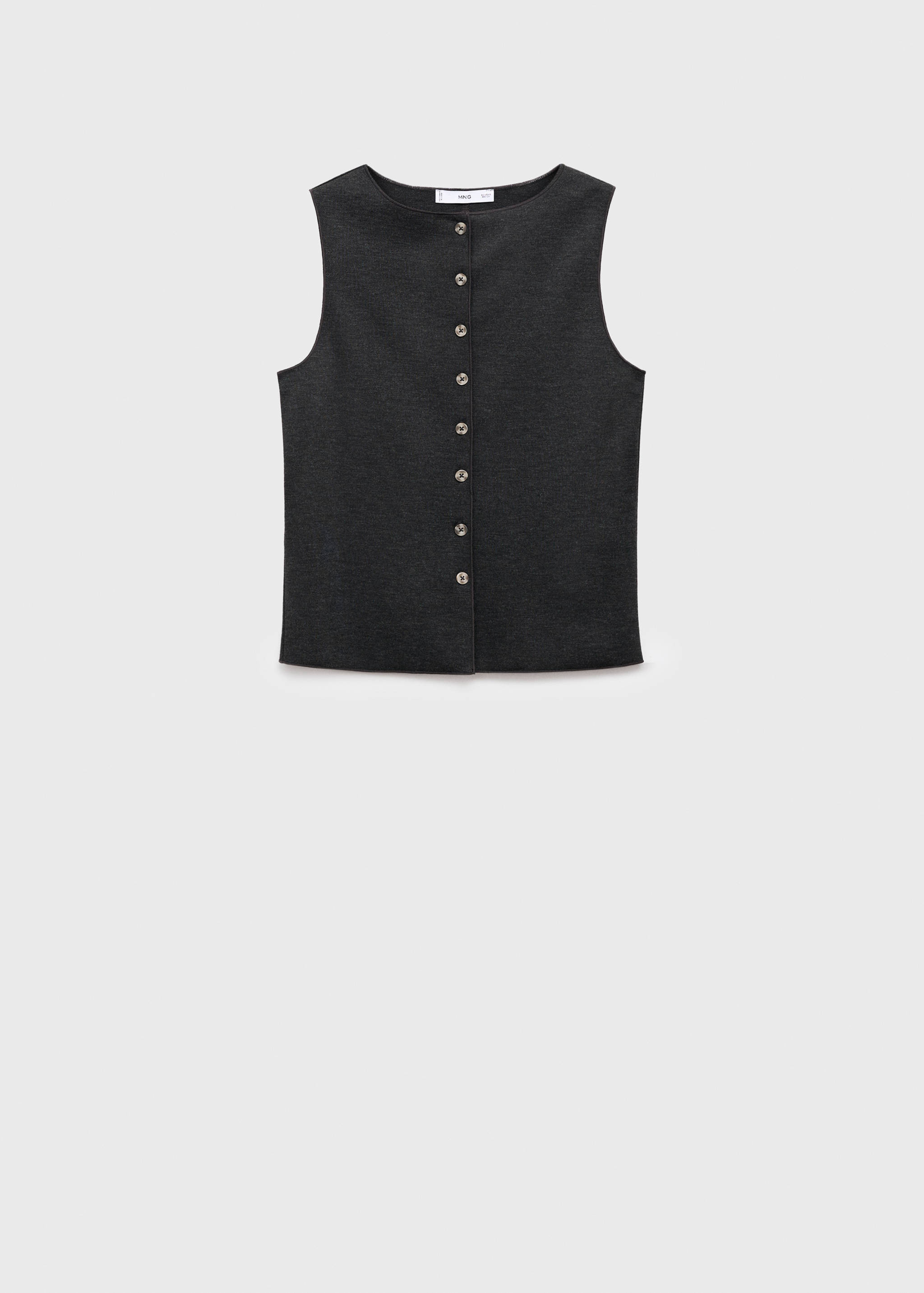 Round neck buttoned vest - Article without model