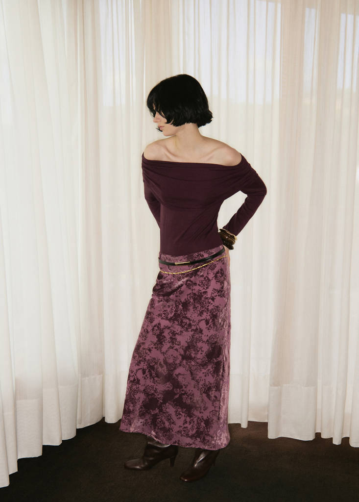 Long jacquard skirt thumbnail 2