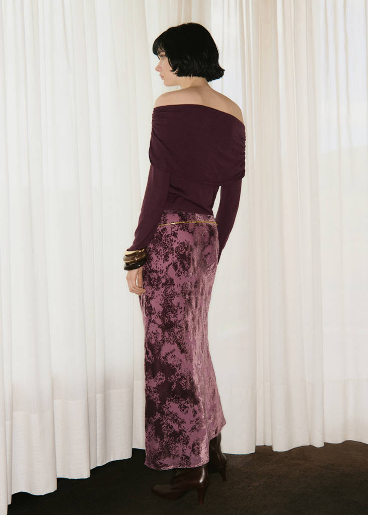 Long jacquard skirt thumbnail 3