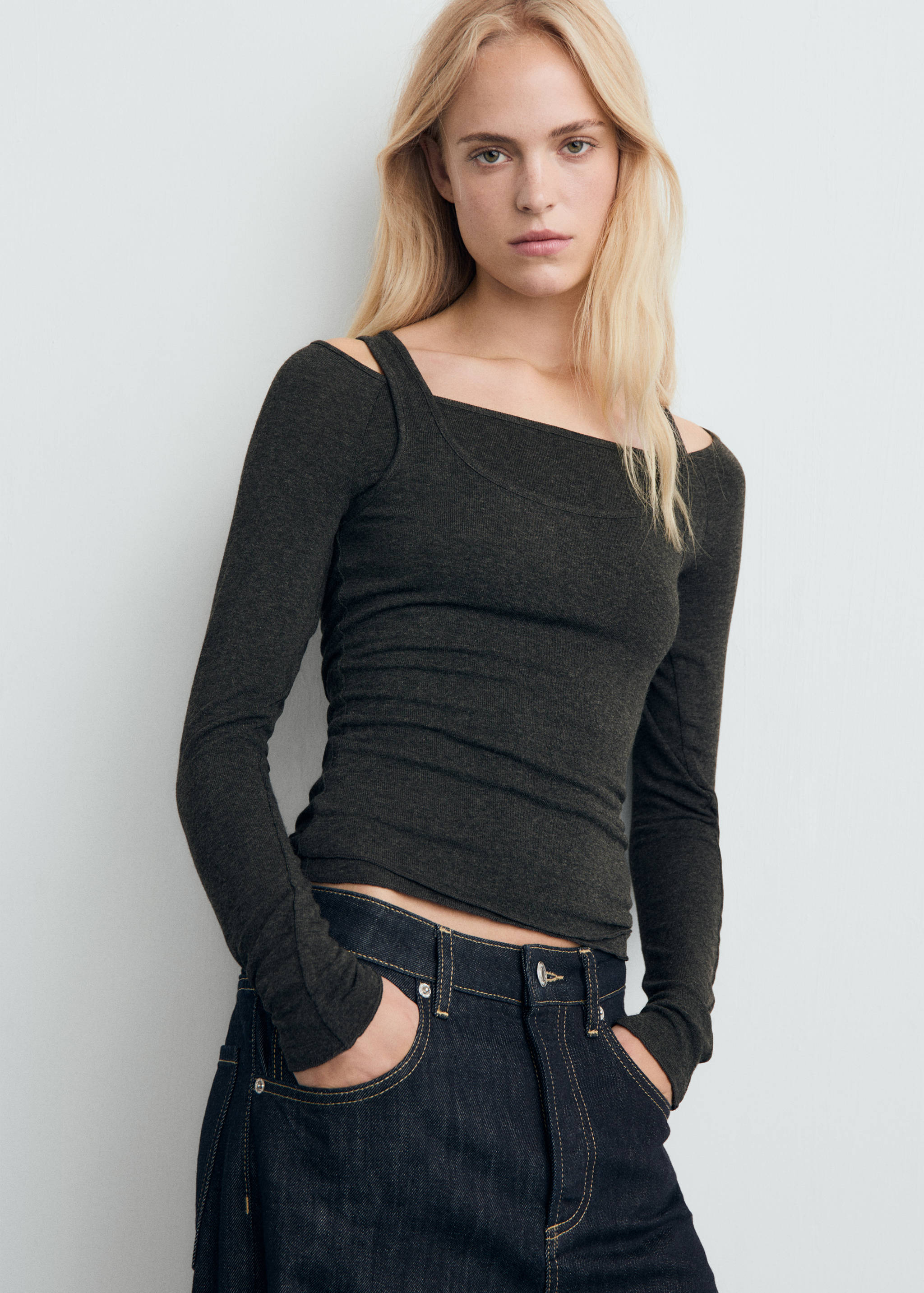 Combined crew neck sweater - Medium plane