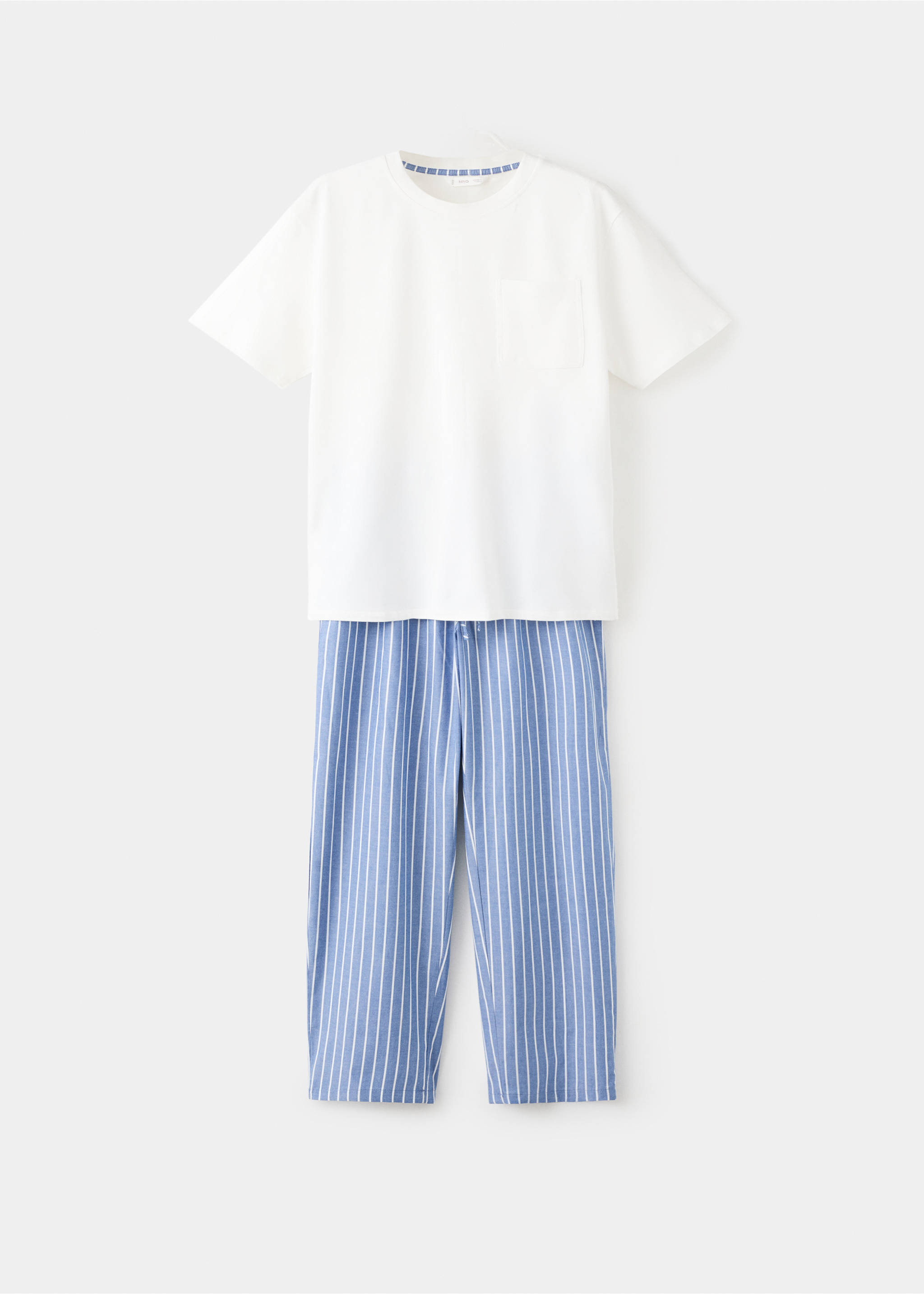 Pyjama long à rayures - Article sans modèle, Blanc cassé. Ref: 17095822-00.