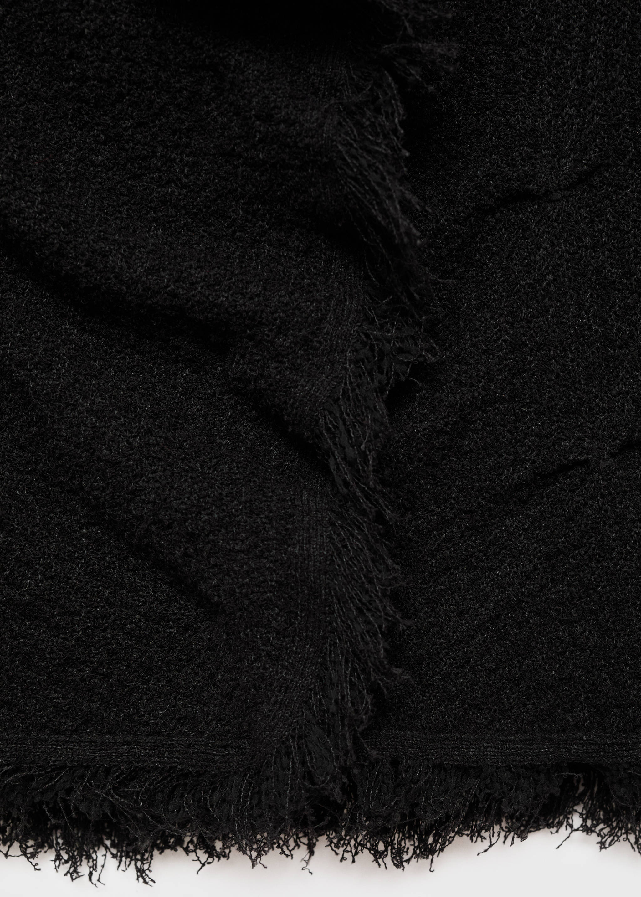 Crossover top with frayed trim - Details of the article 0