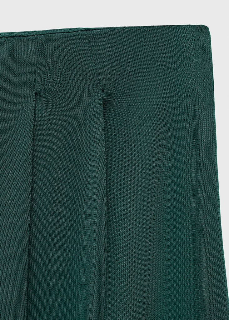 Pleated wide leg trousers — Dark Green