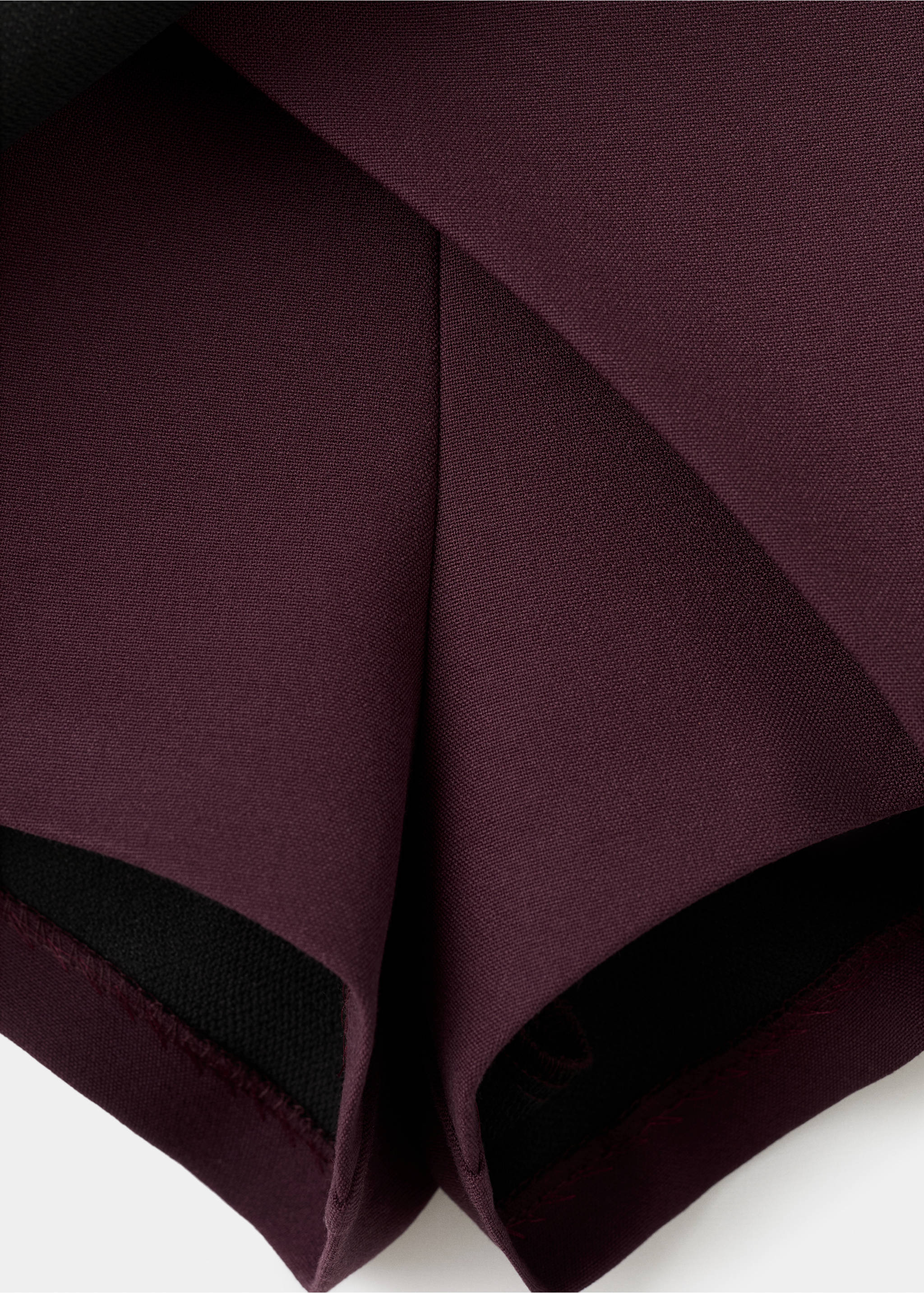 Wrapped skort - Details of the article 8, Maroon. Ref: 17095828-00.