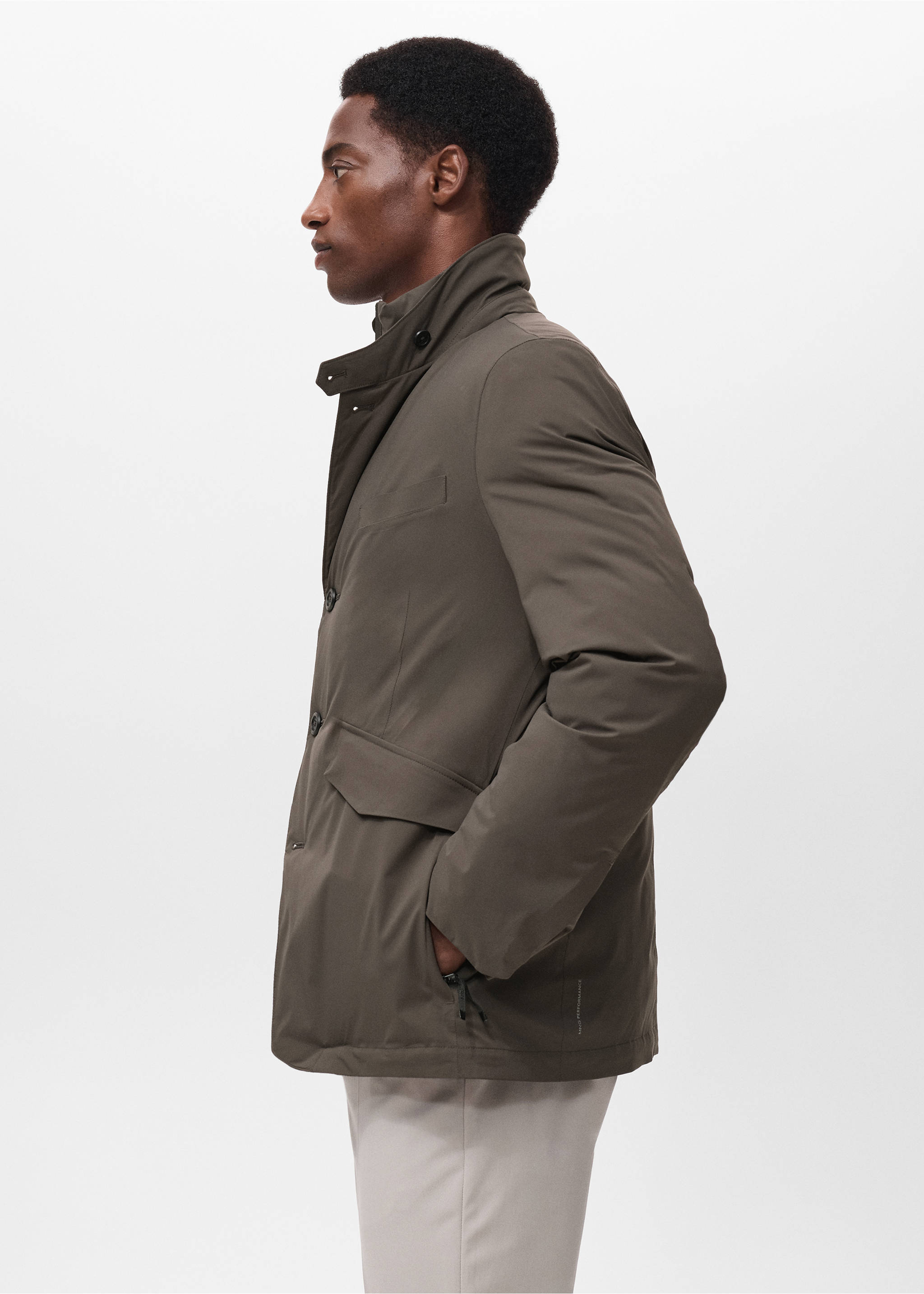 Chaqueta packable waterproof acolchada Thermolite® - Detalle del artículo 6, Marrón medio. Ref: 17095967-00.