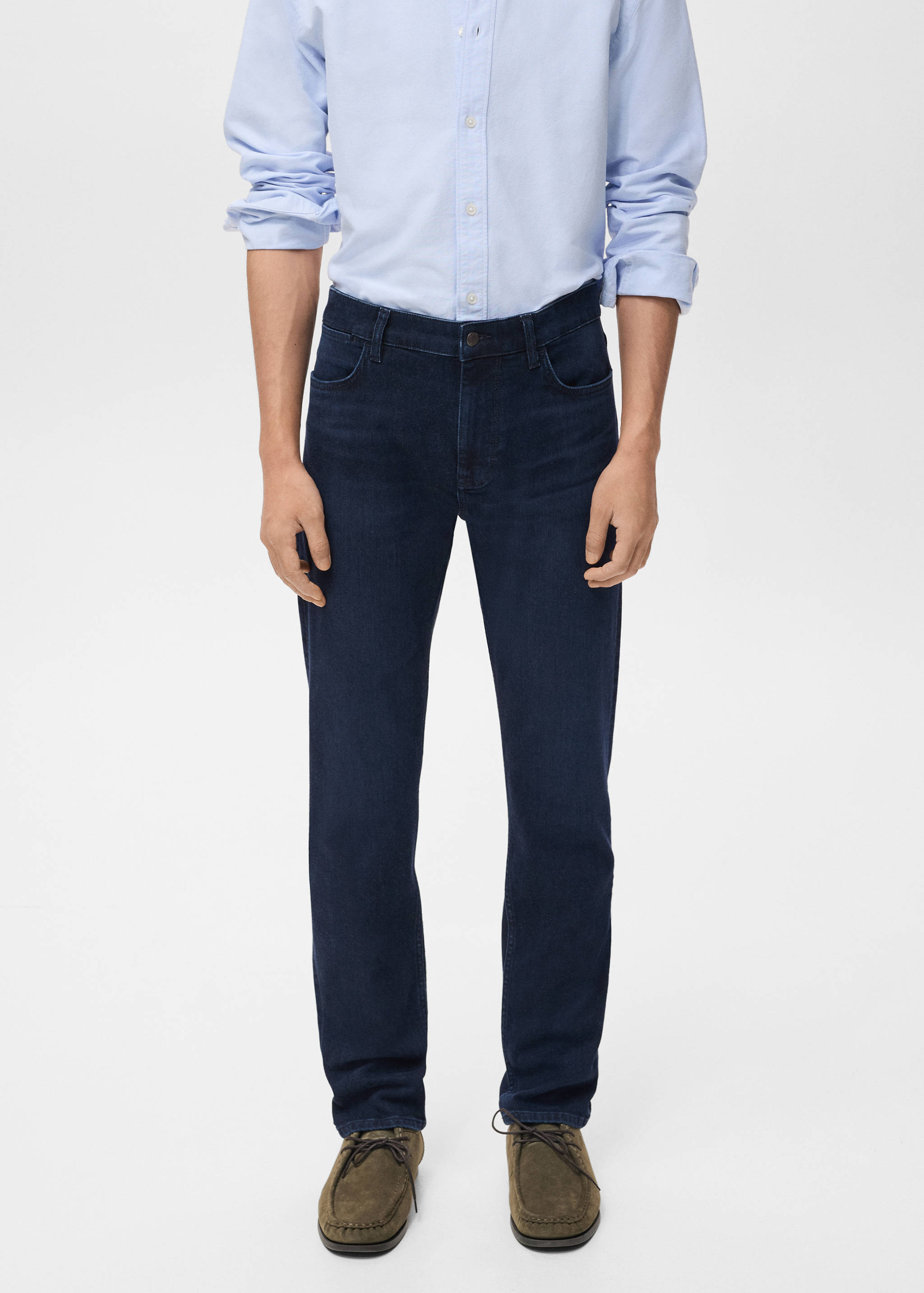 Patrick slim-fit dark-wash jeans - Medium plane