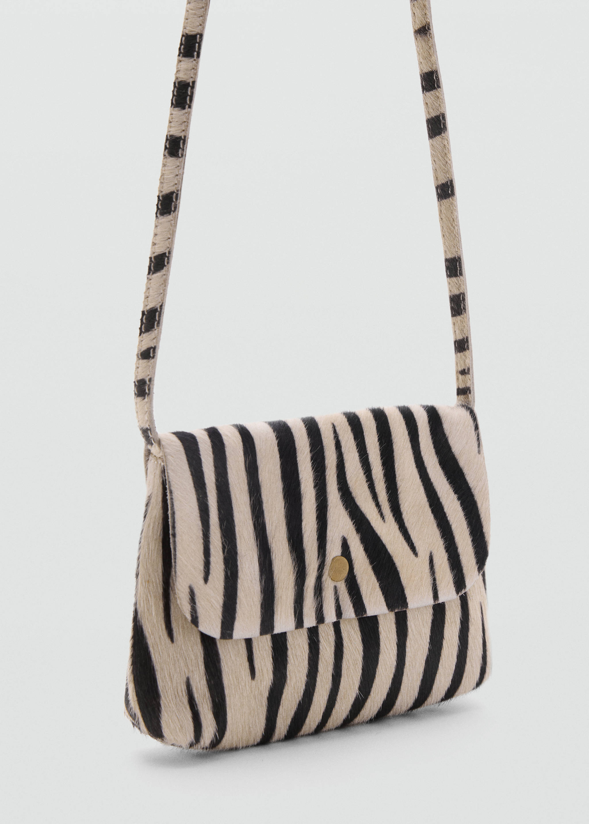 Animal print leather bag - Medium plane