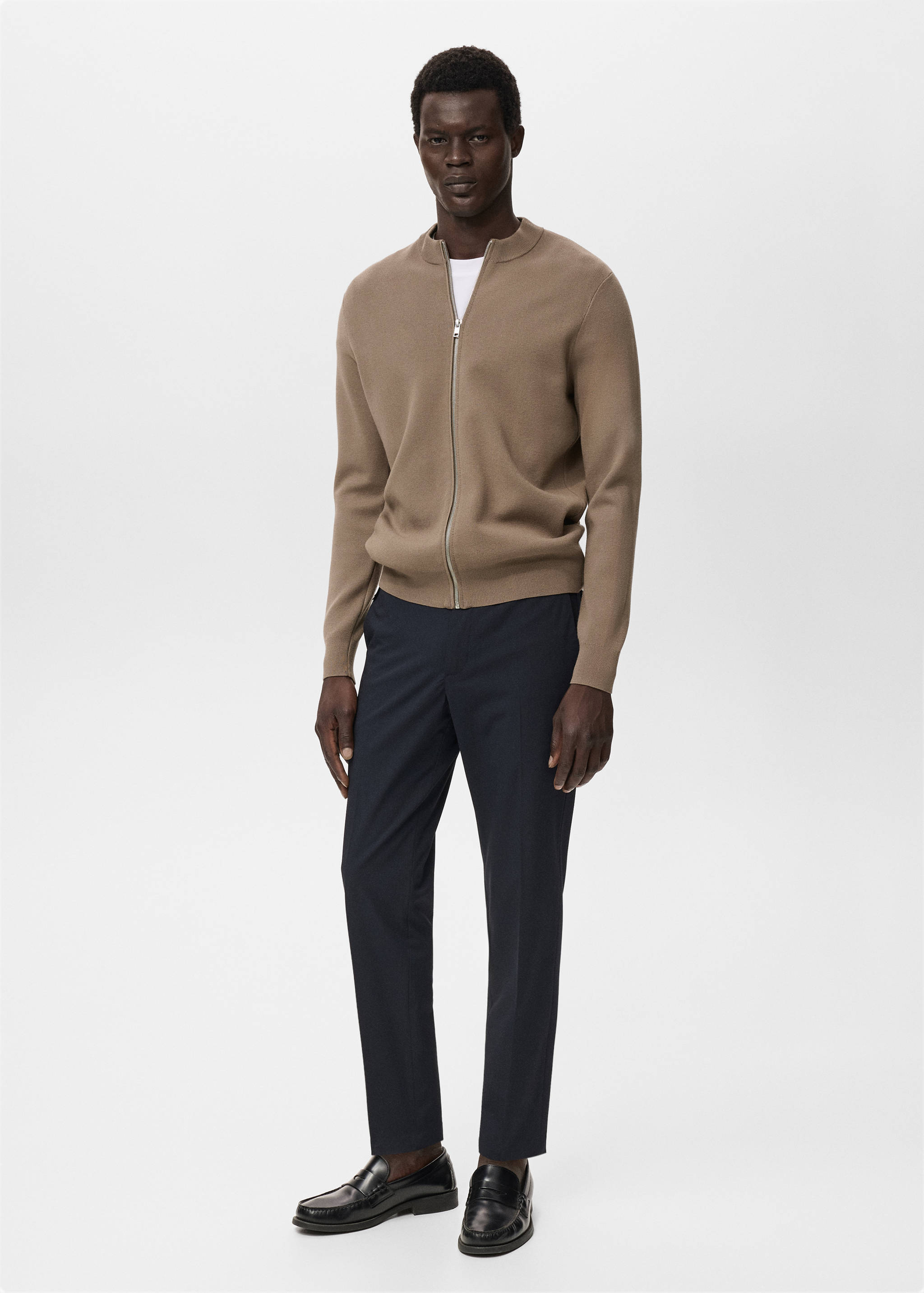 Cárdigan punto cremallera - Plano general