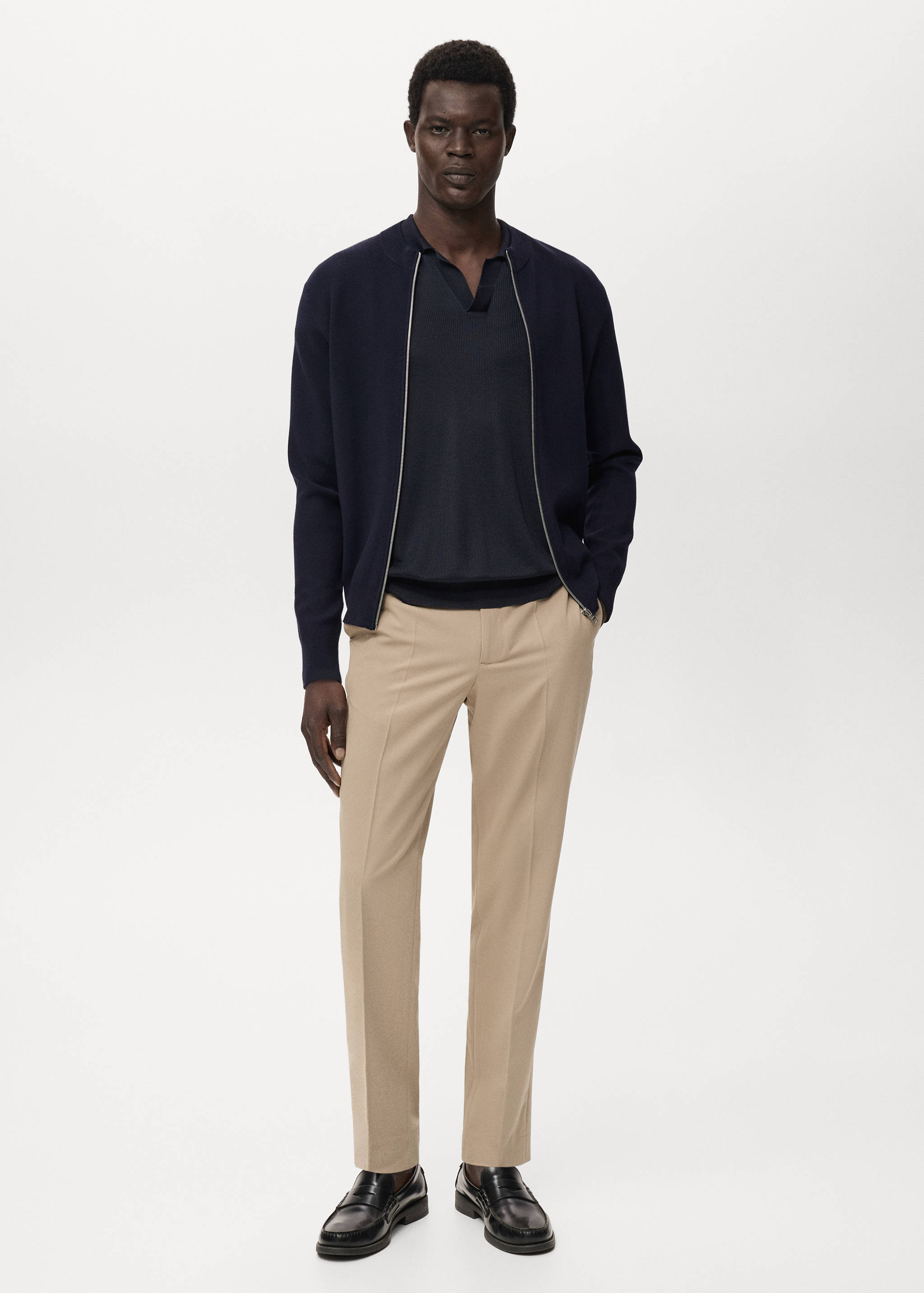 Cárdigan punto cremallera - Plano general