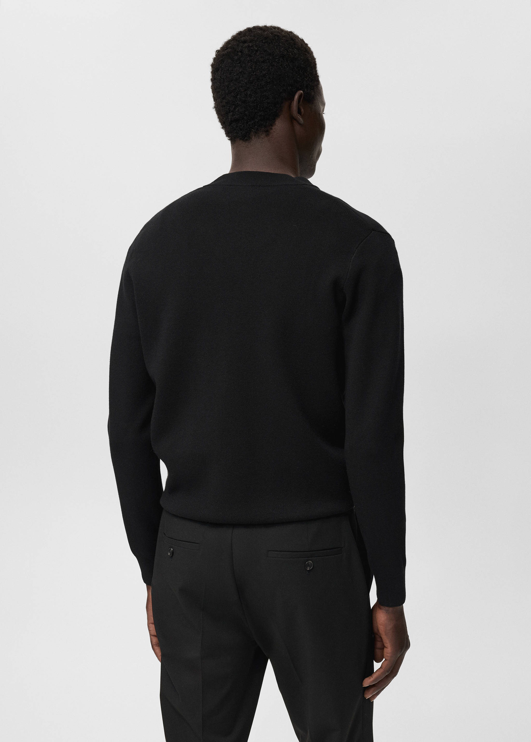 Zipped knit cardigan - Reverse of the article