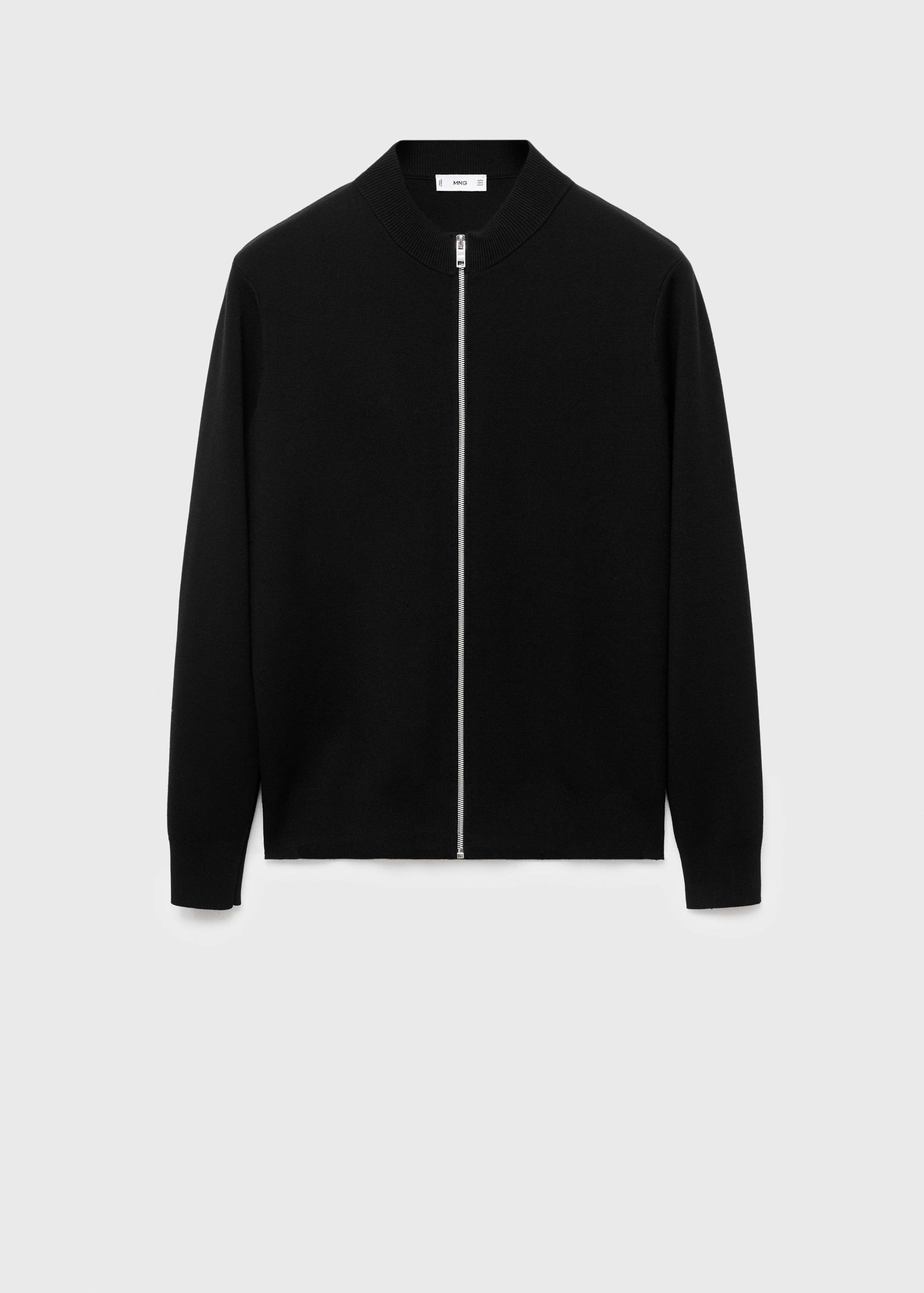 Zipped knit cardigan - Article without model