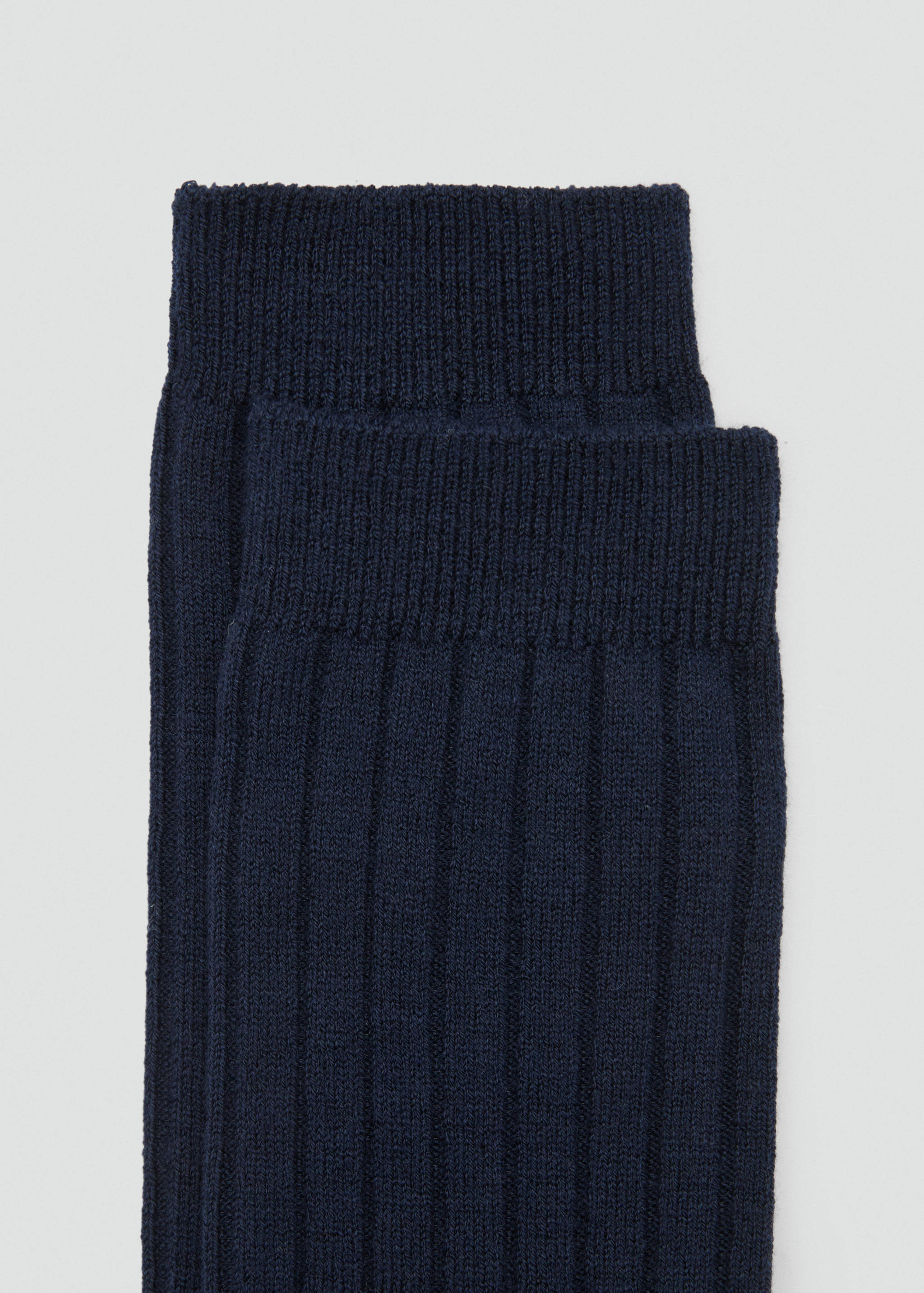 Ribbed wool blend socks - Medium plane