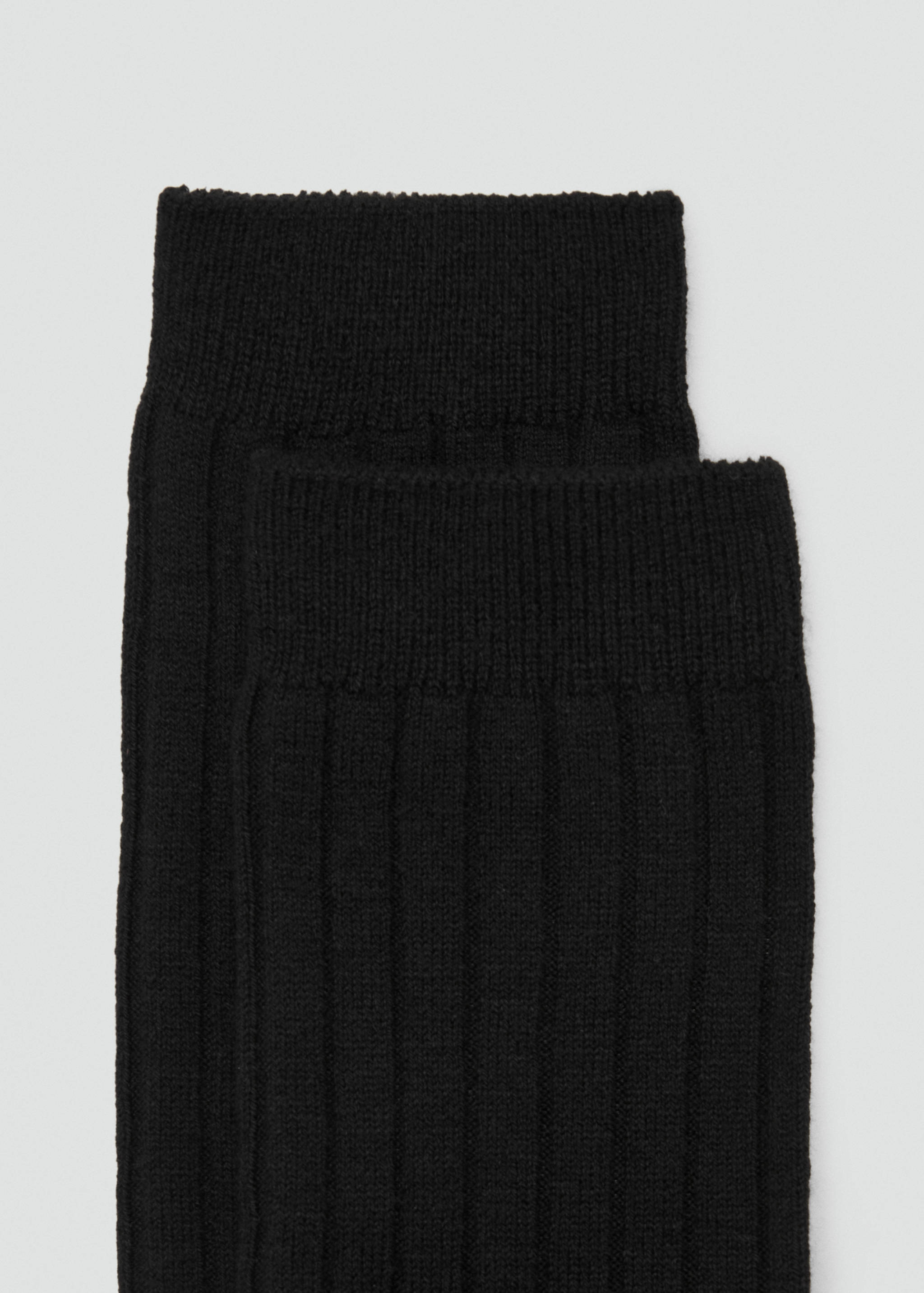 Ribbed wool blend socks - Medium plane