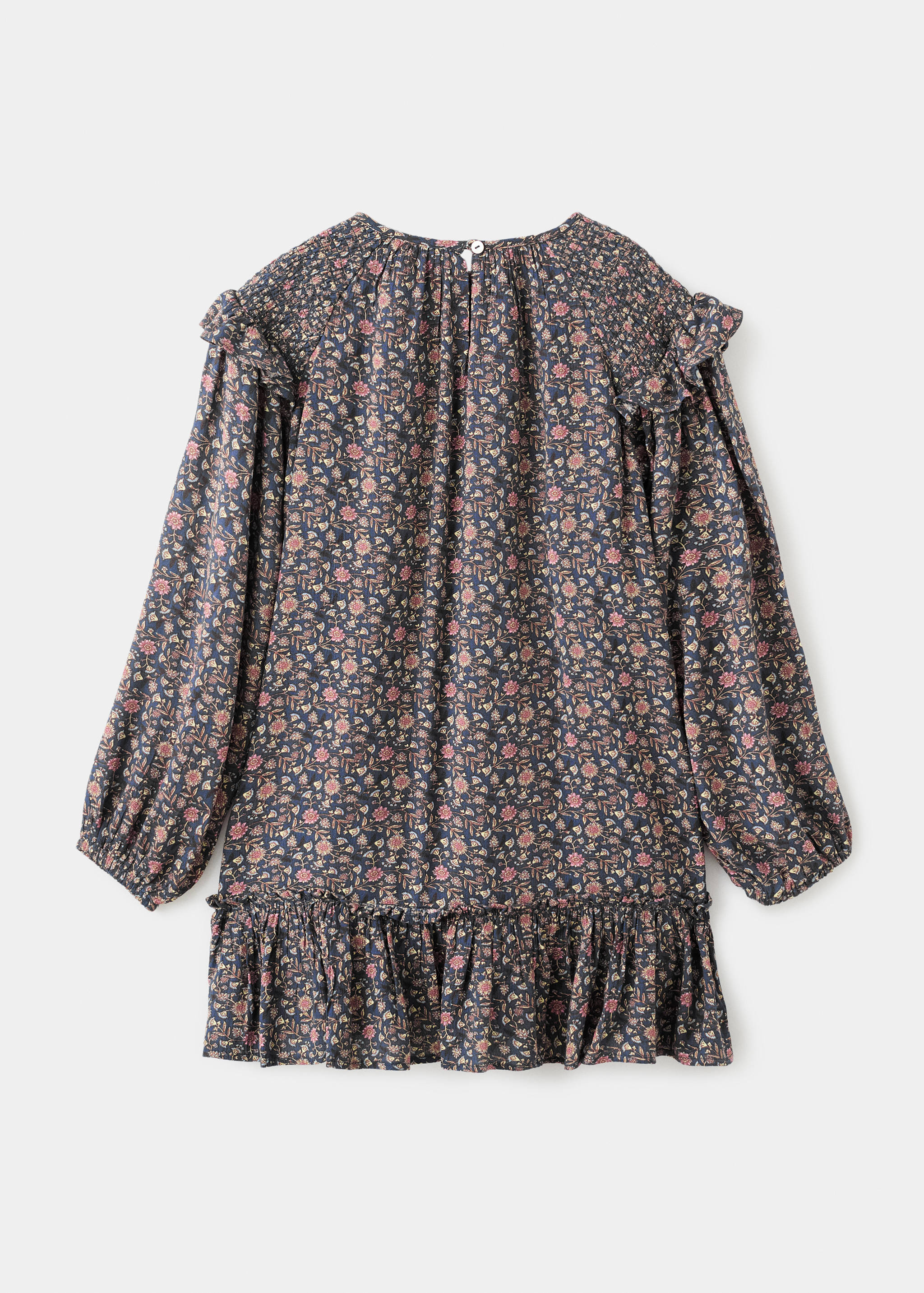 Ruffled printed dress - Reverse of the article