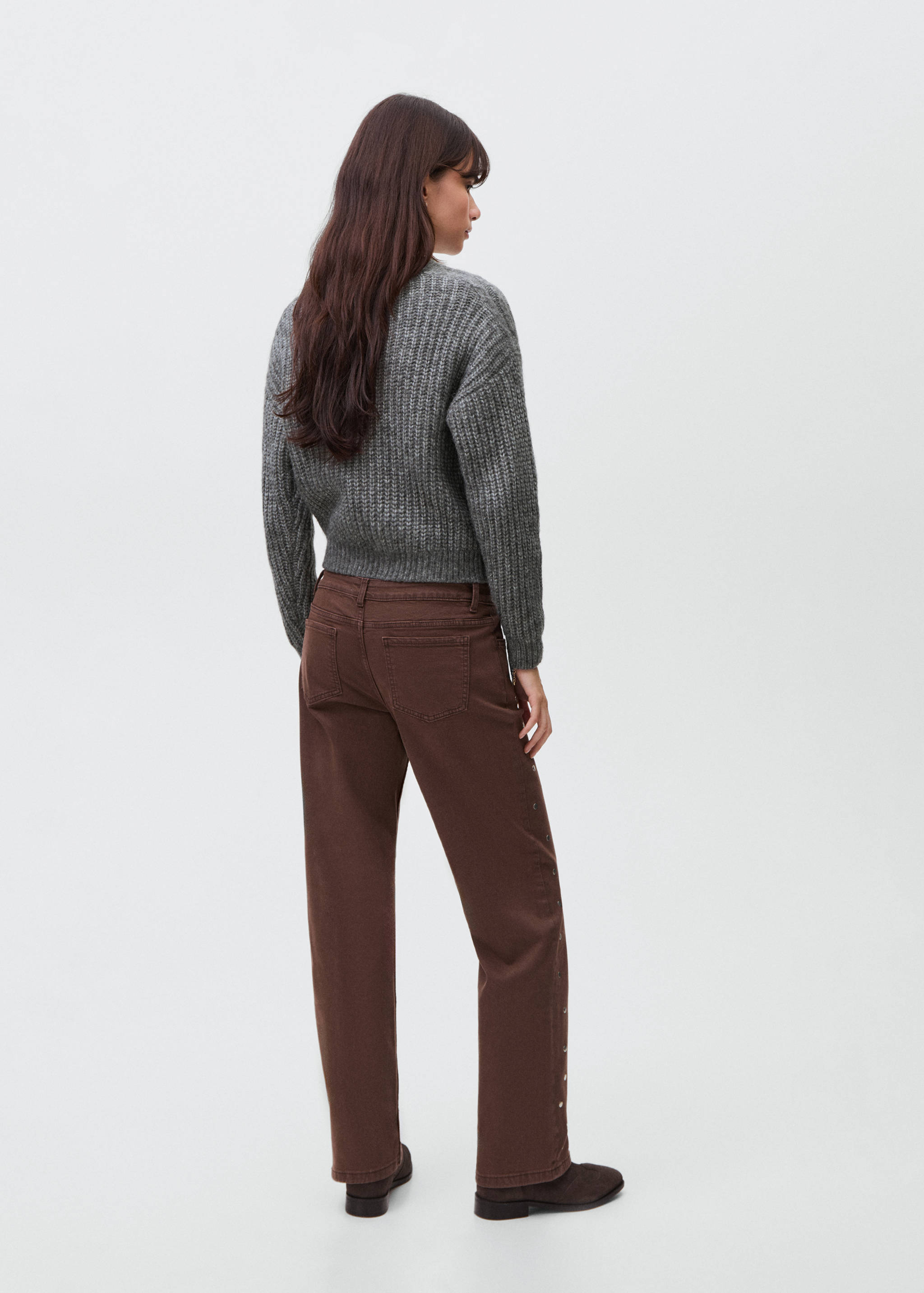 Straight-fit jeans with studs - Reverse of the article