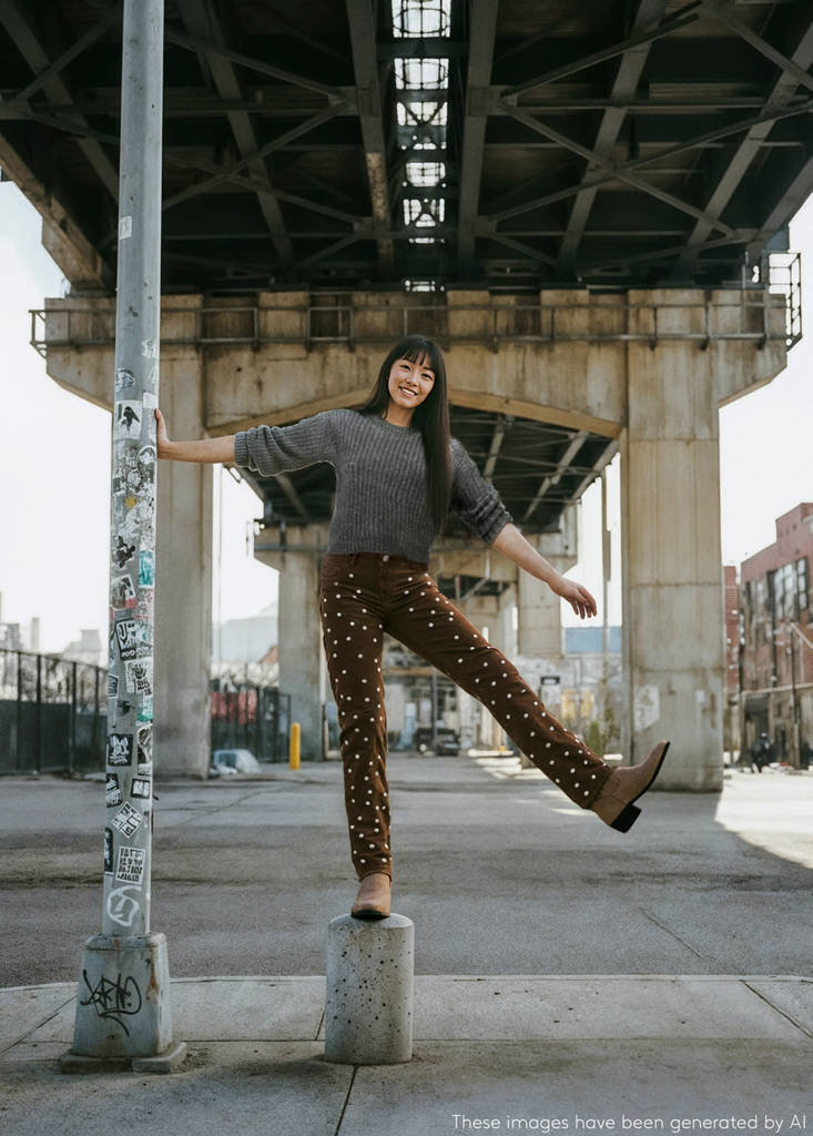 Straight-fit jeans with studs — Chocolate