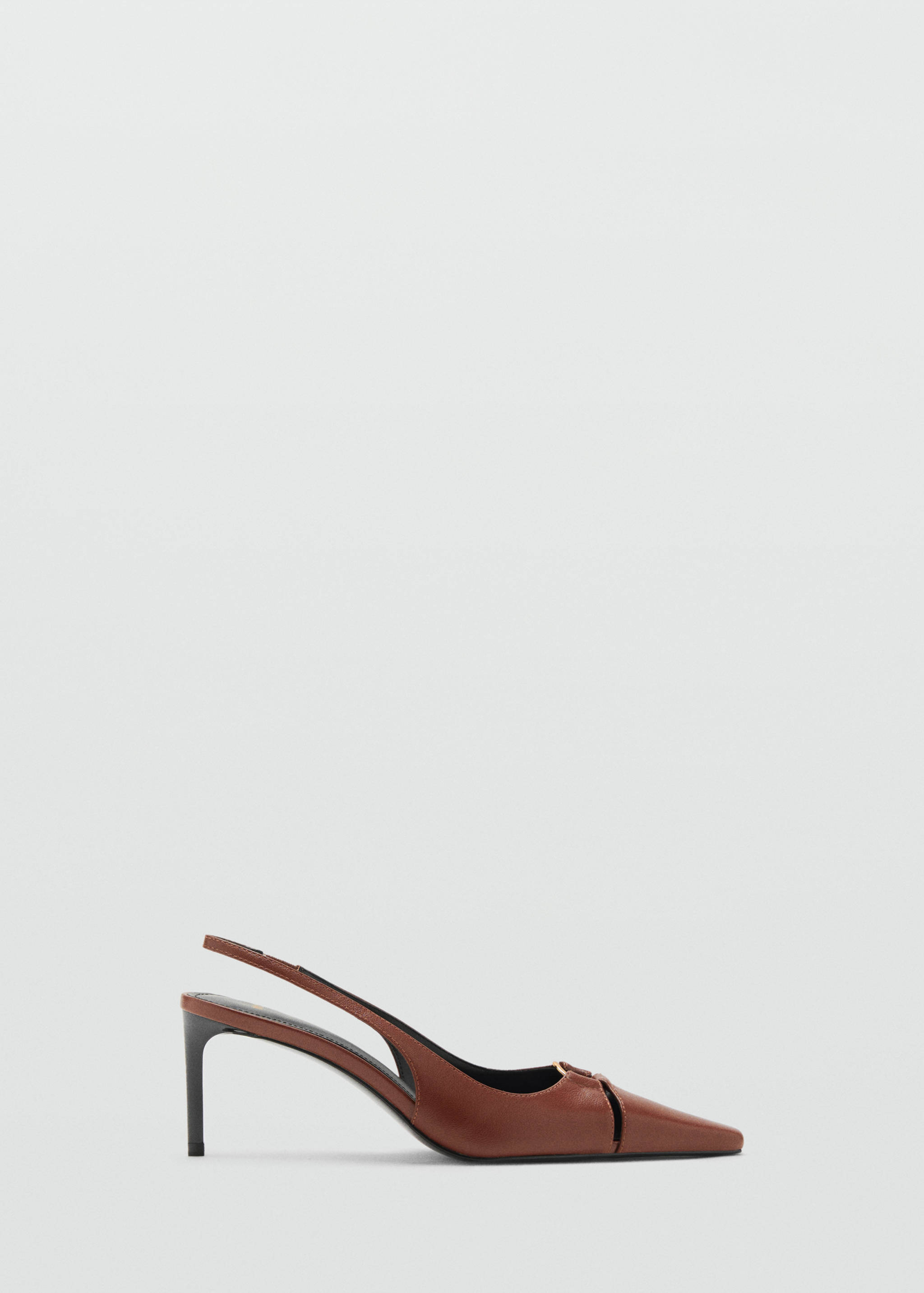 Leather heeled shoes with ring - Article without model