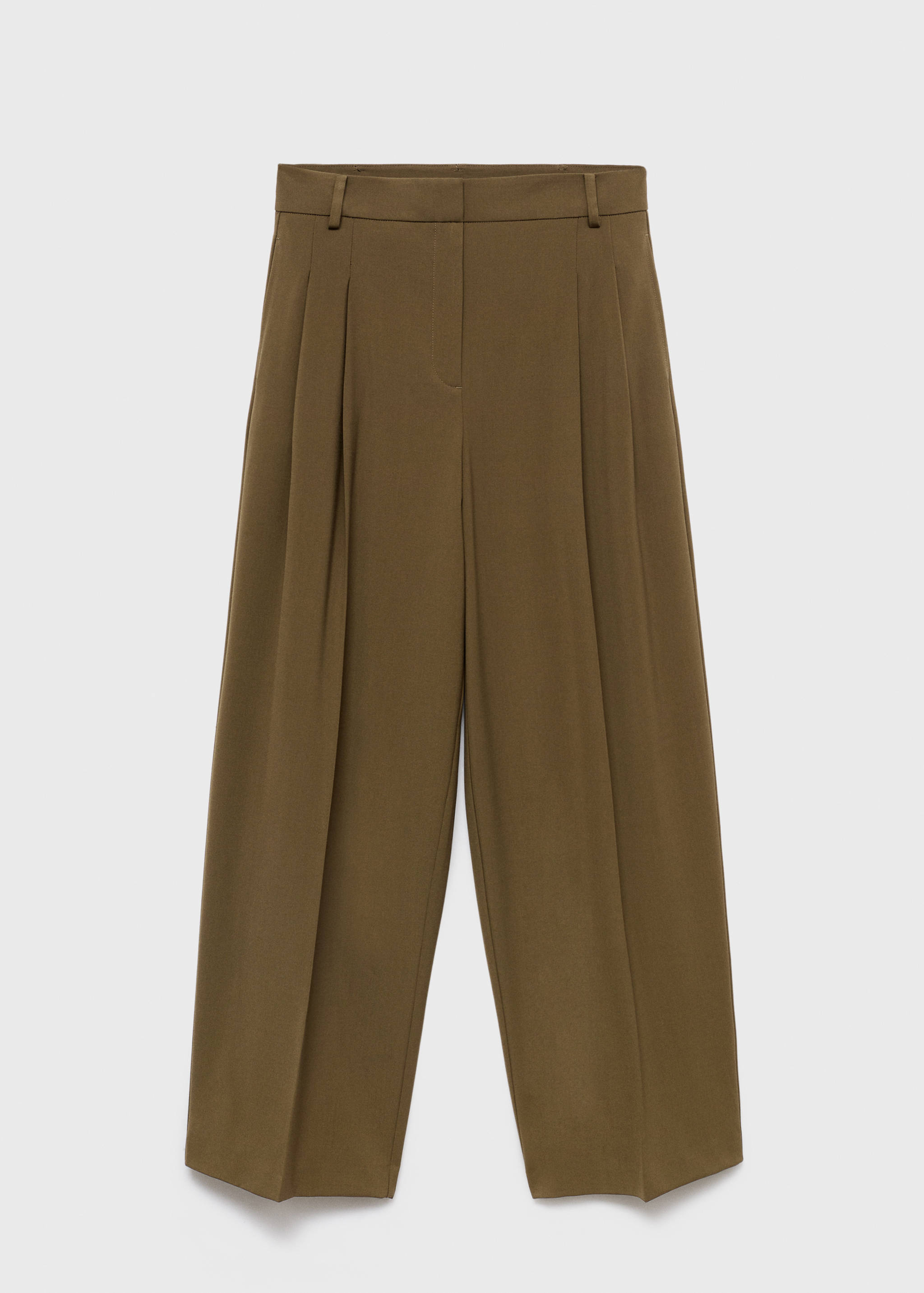 Wide leg mid-rise pleated trousers - Article without model