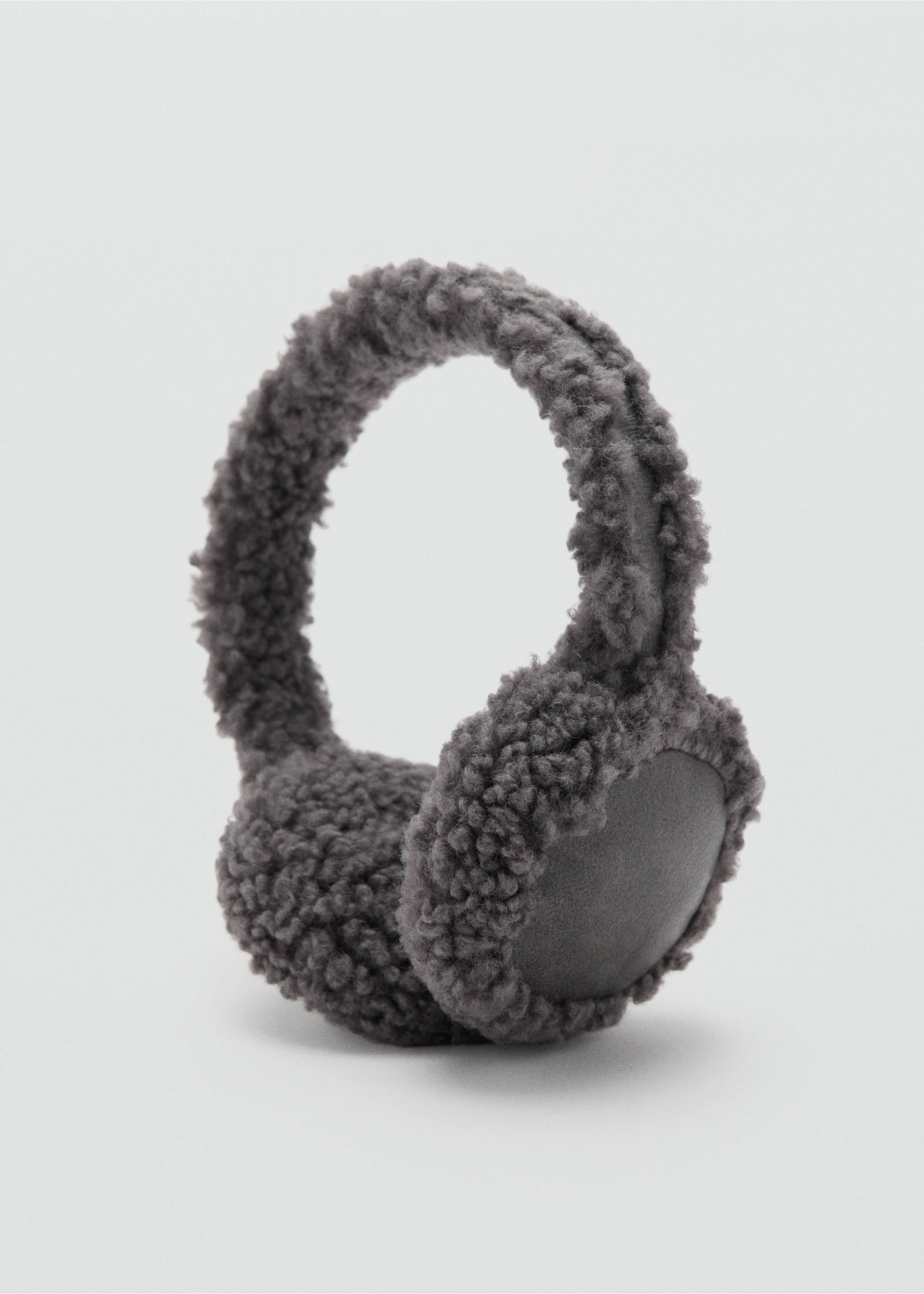 Shearling-effect earmuffs - Medium plane, Grey. Ref: 17095992-00.