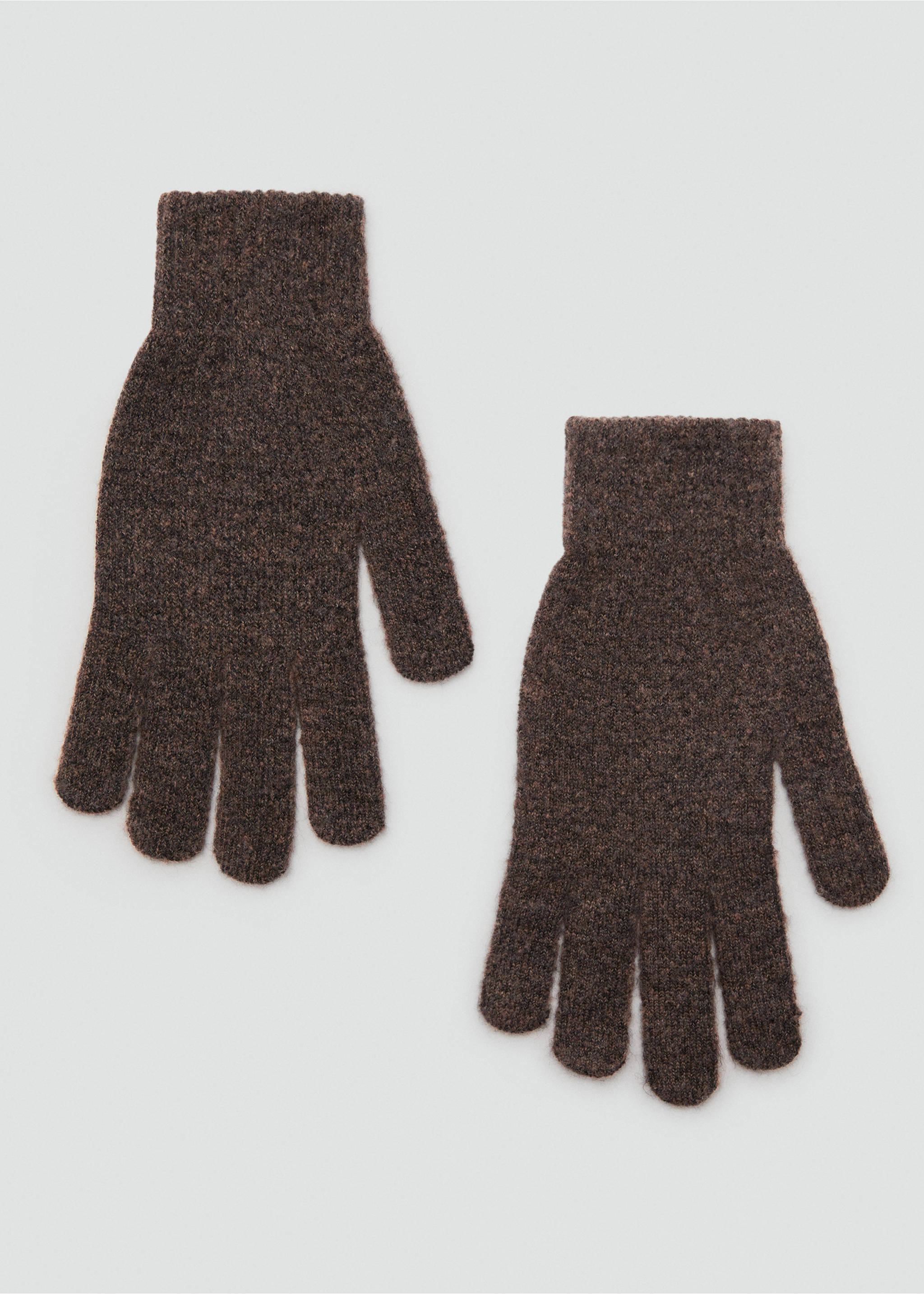 Knitted gloves - Article without model, Brown. Ref: 17095993-00.