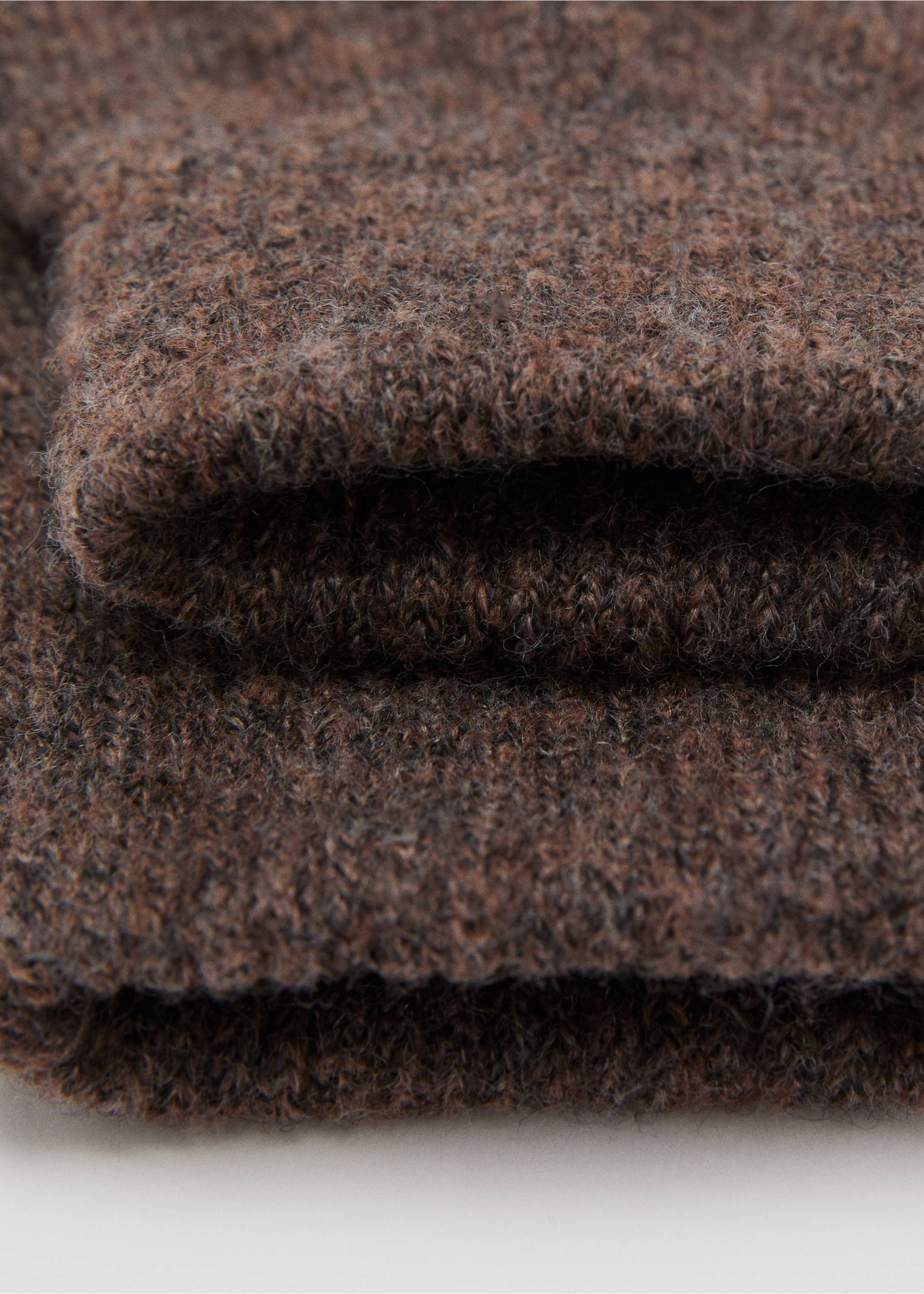 Knitted gloves - Medium plane, Brown. Ref: 17095993-00.