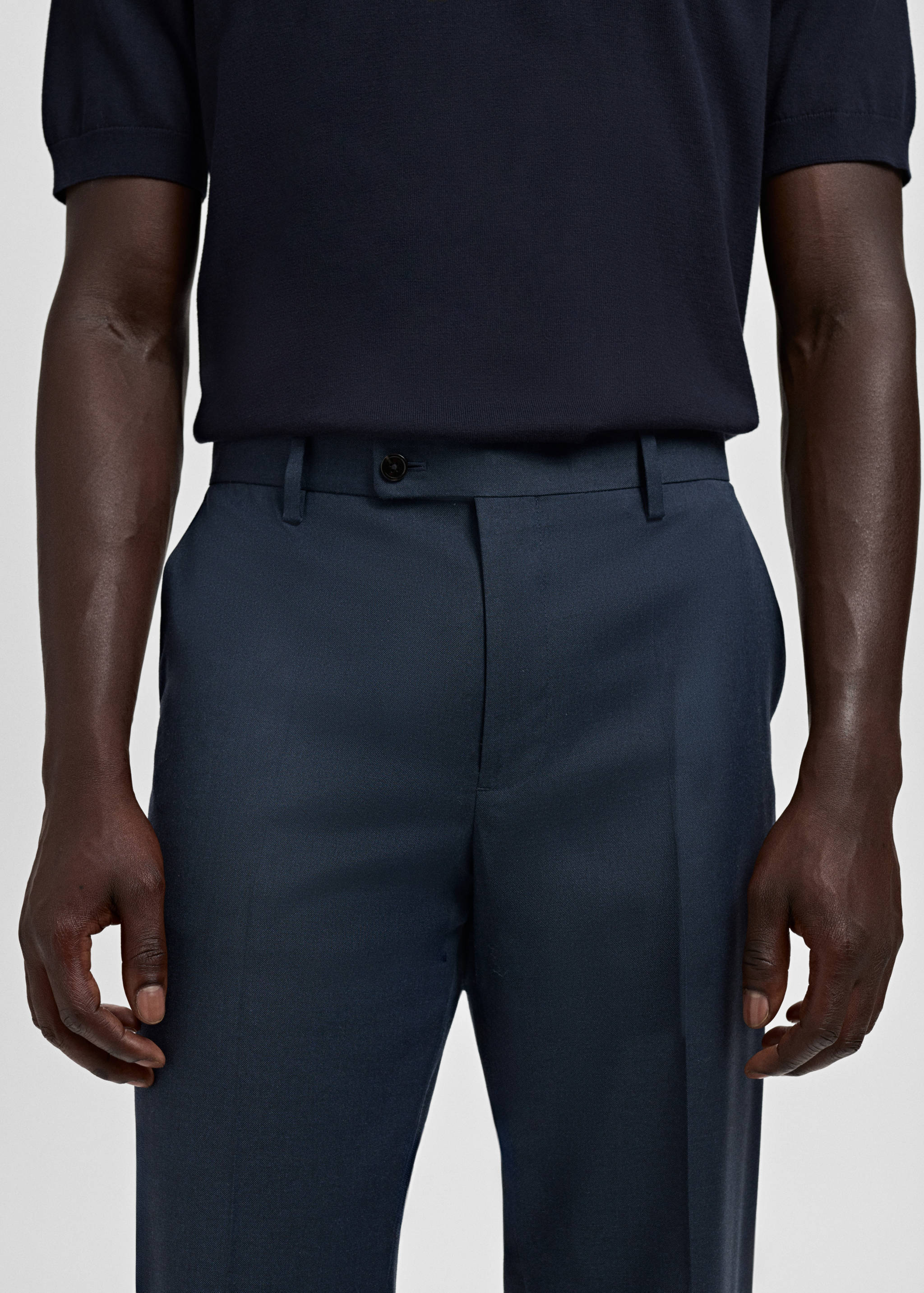 بنطلون بدلة لندن بقصة عادية - تفاصيل المنتج 1