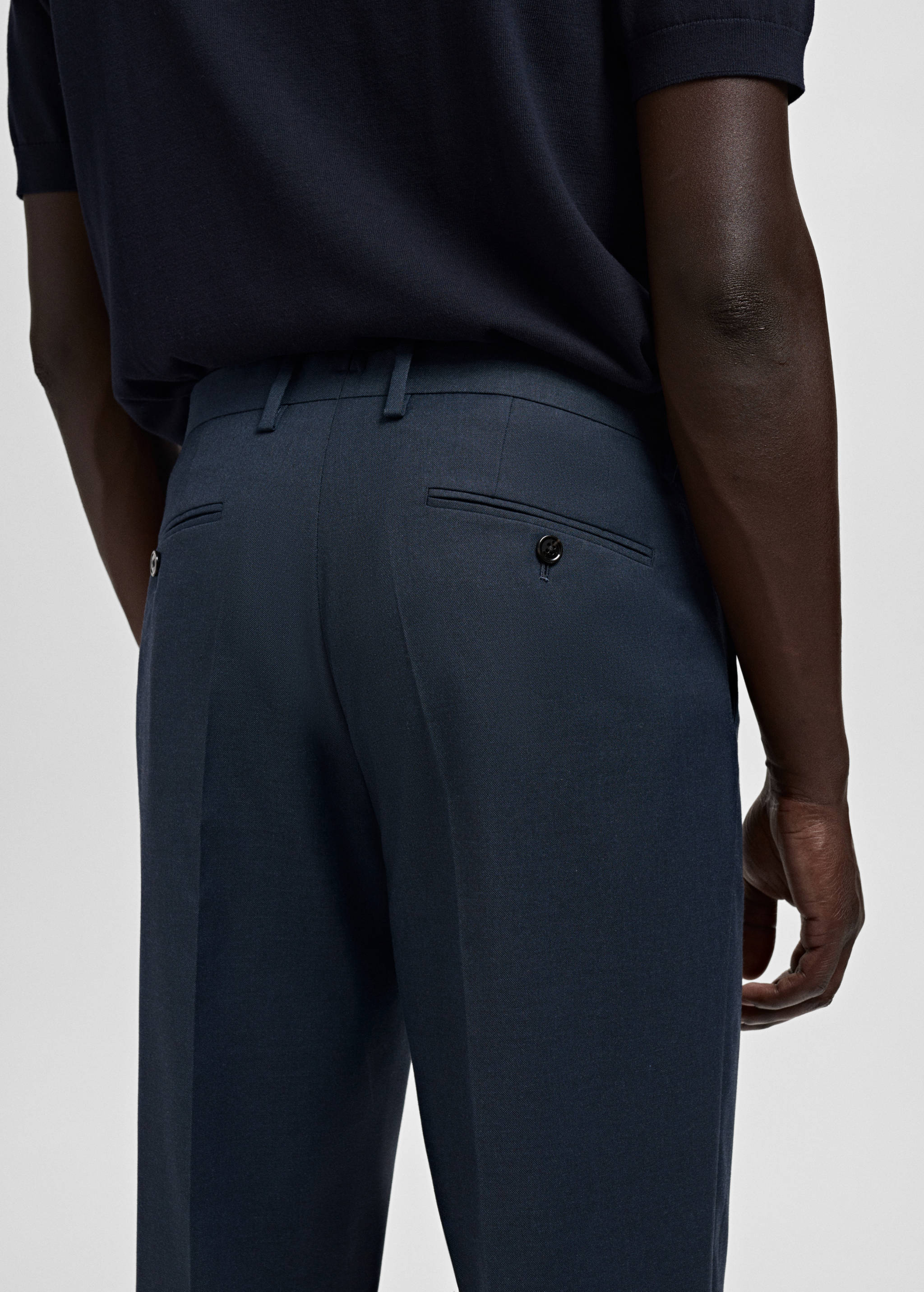 بنطلون بدلة لندن بقصة عادية - تفاصيل المنتج 6