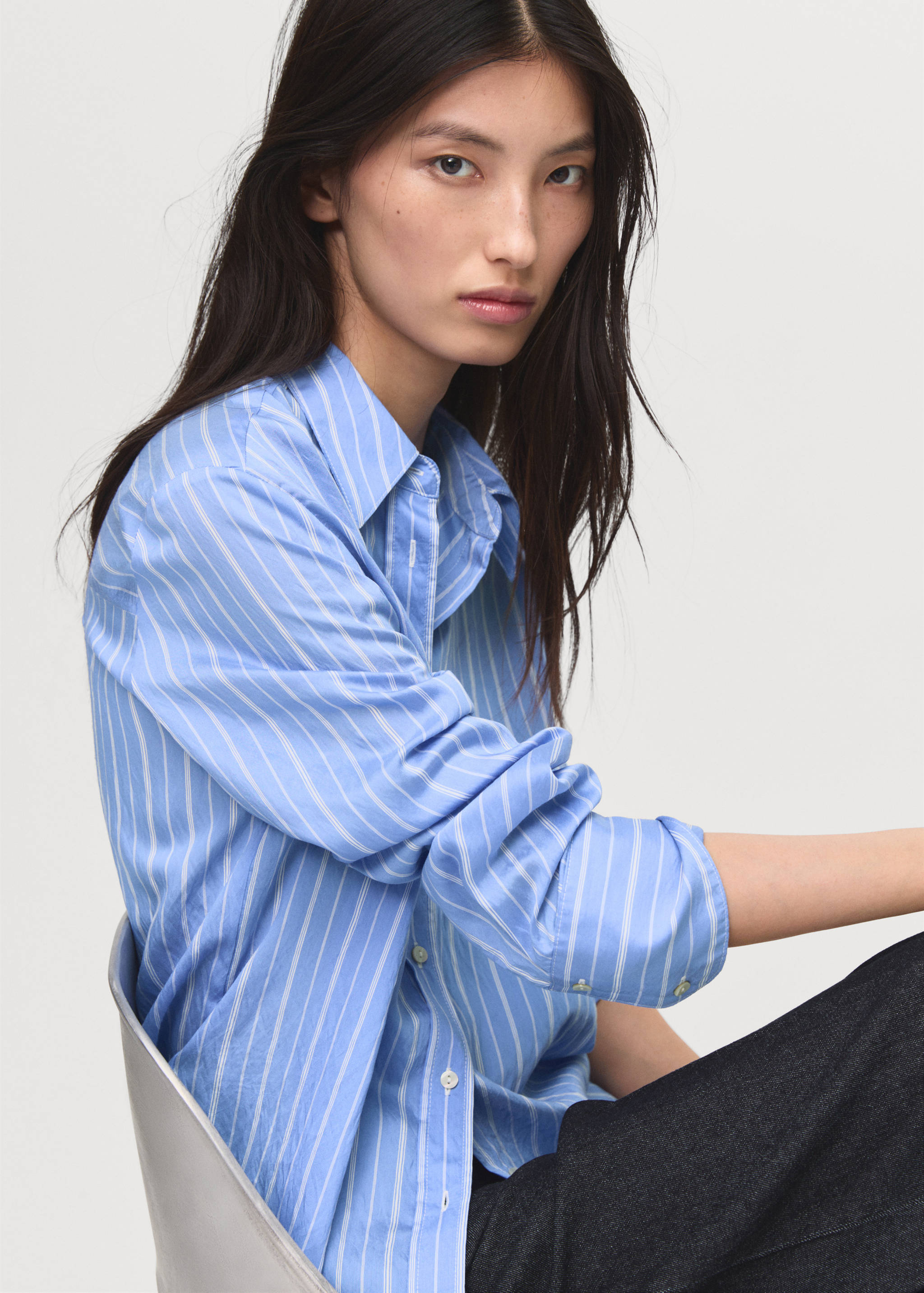 Chemise droite rayures - Plan moyen