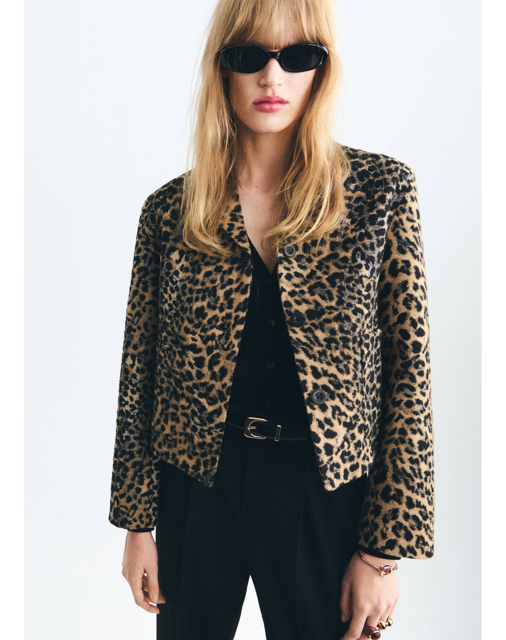 Leopard-print jacket with buttons - Details of the article 1