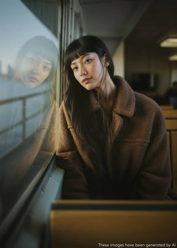 Shearling-effect bomber jacket — Brown