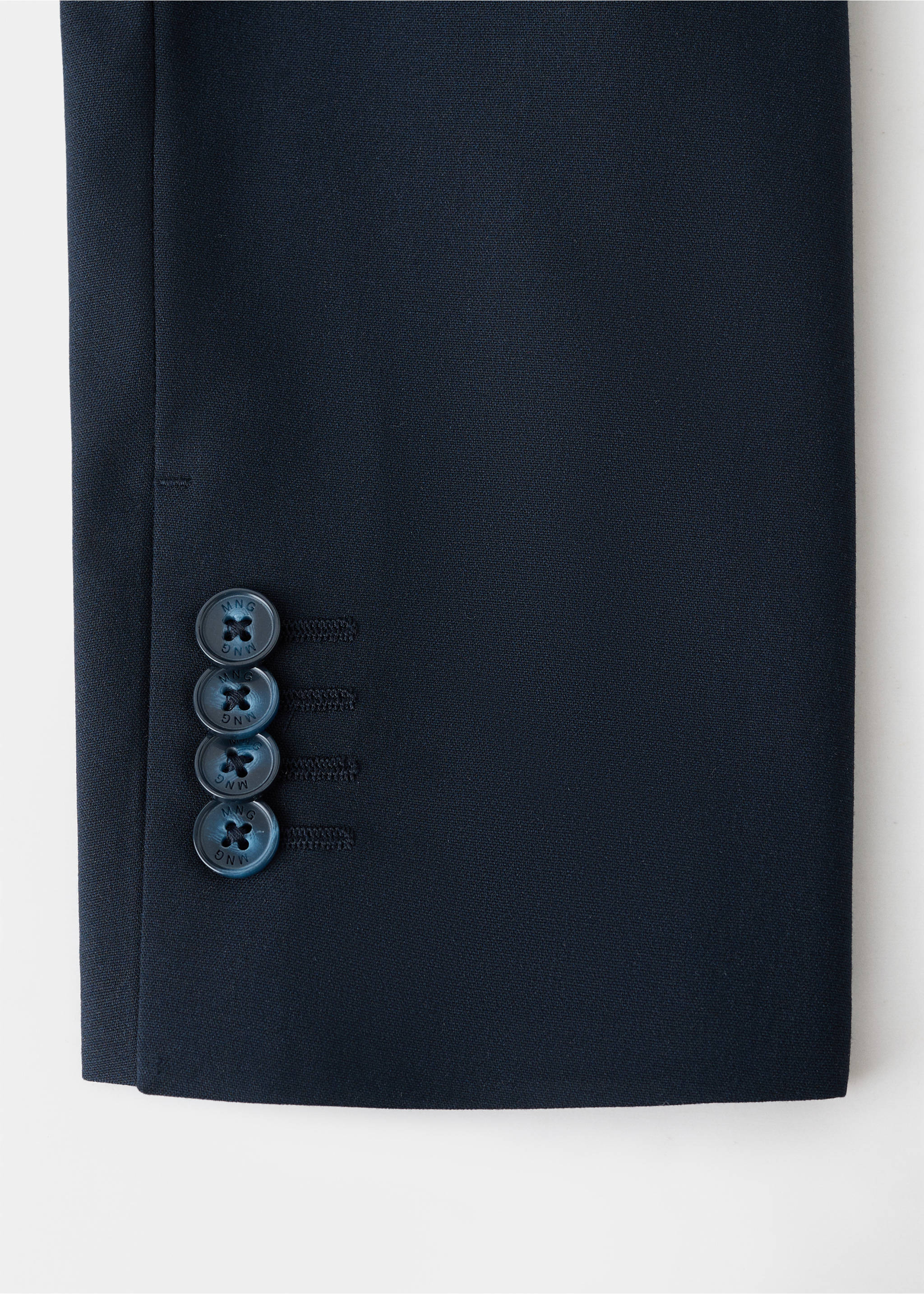 Straight-fit suit jacket - Details of the article 8, Navy. Ref: 17096326-00.