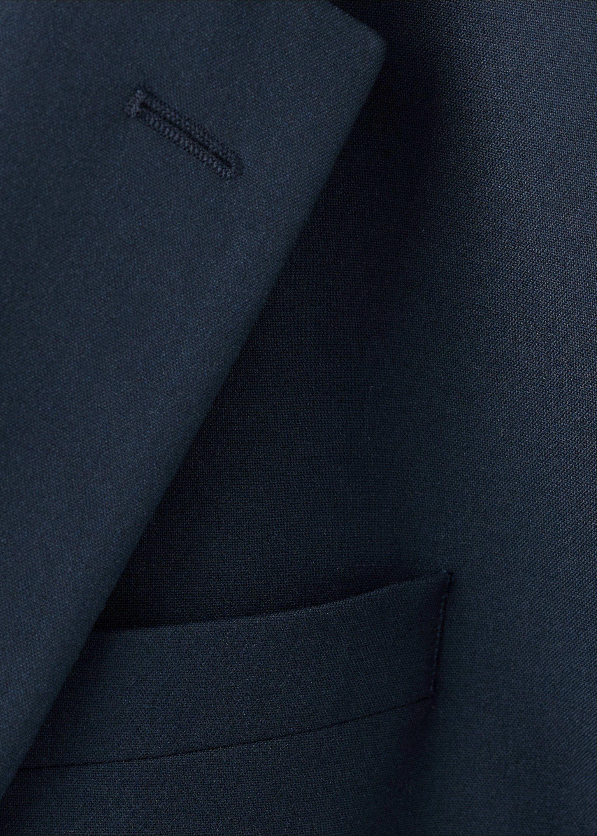 Straight-fit suit jacket - Details of the article 0, Navy. Ref: 17096326-00.