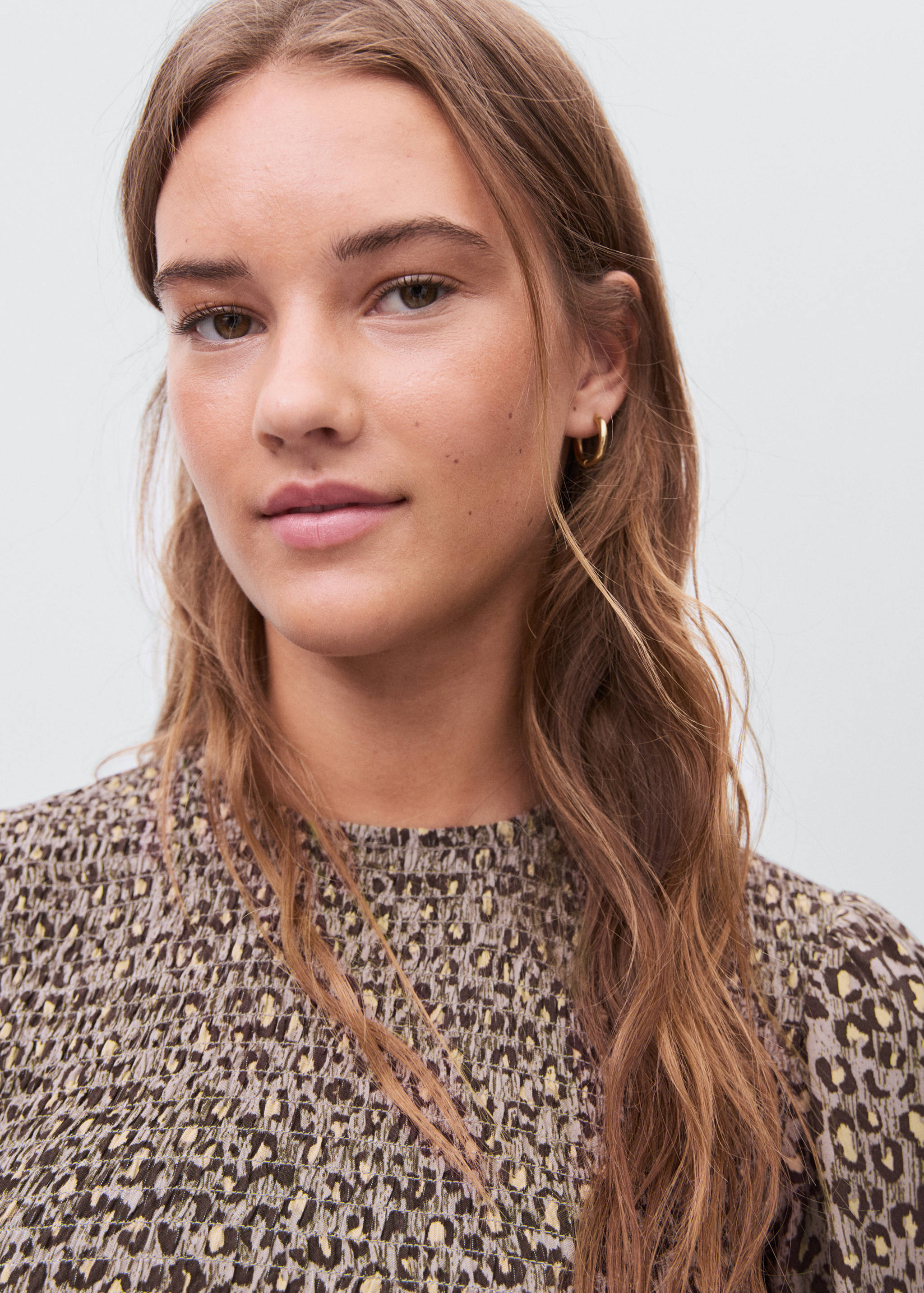 Платье со сборками леопард - Деталь изделия 1