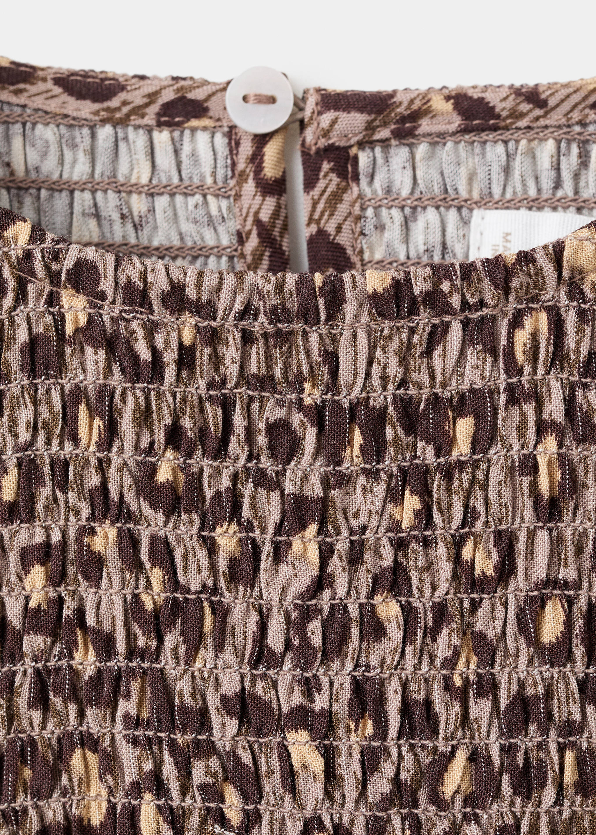 Платье со сборками леопард - Деталь изделия 8