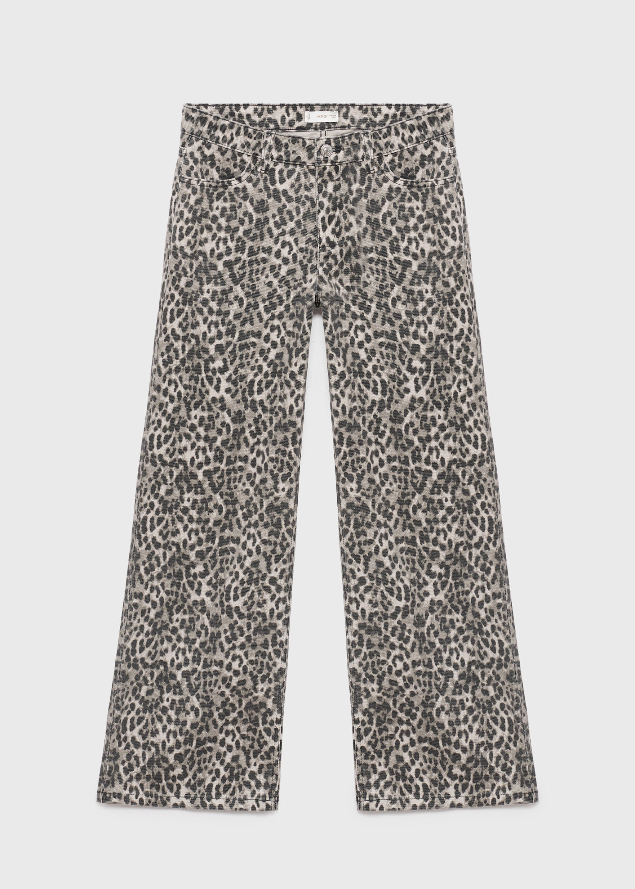 Leopard-print wide leg jeans - Article without model