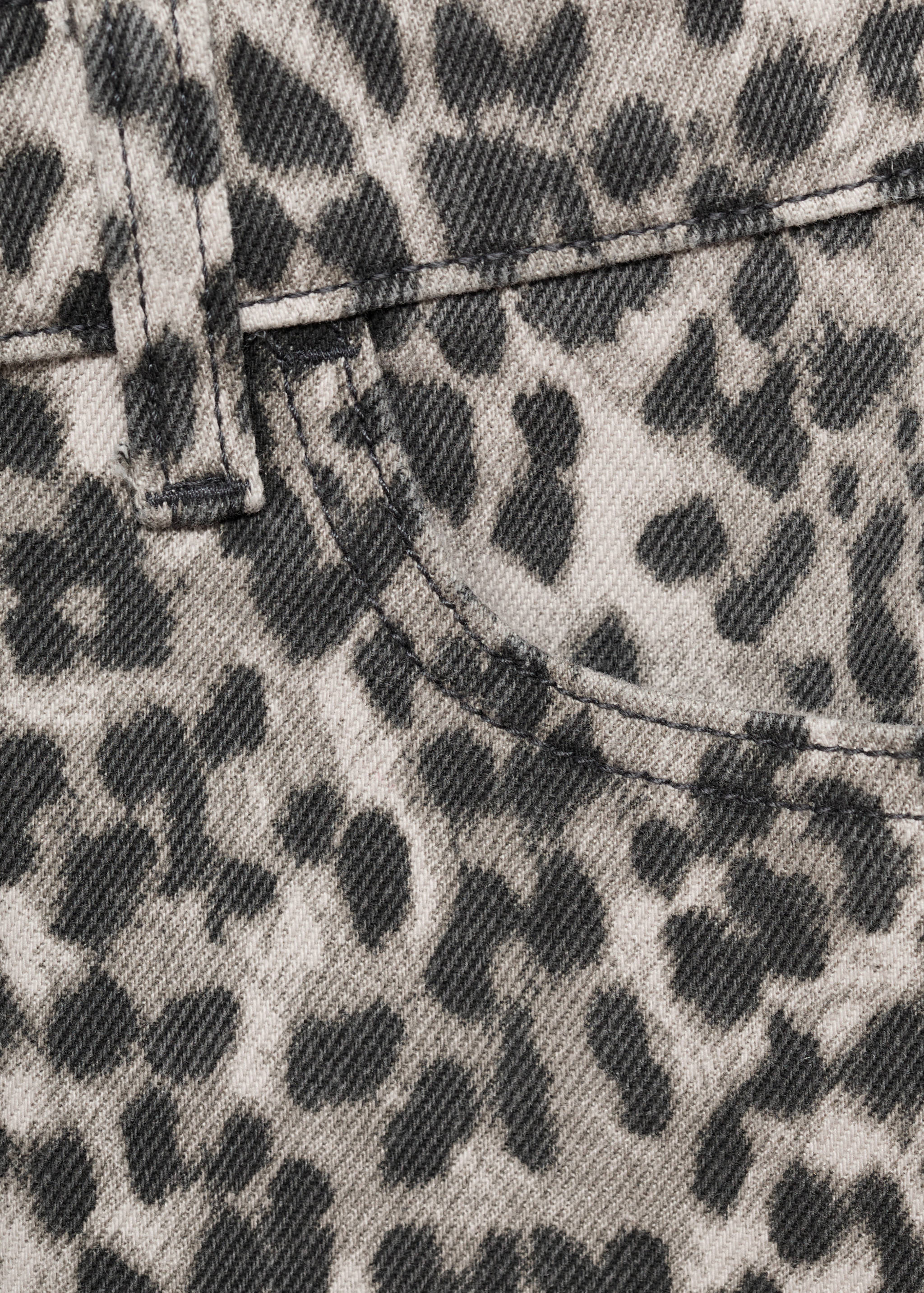 Leopard-print wide leg jeans - Details of the article 8