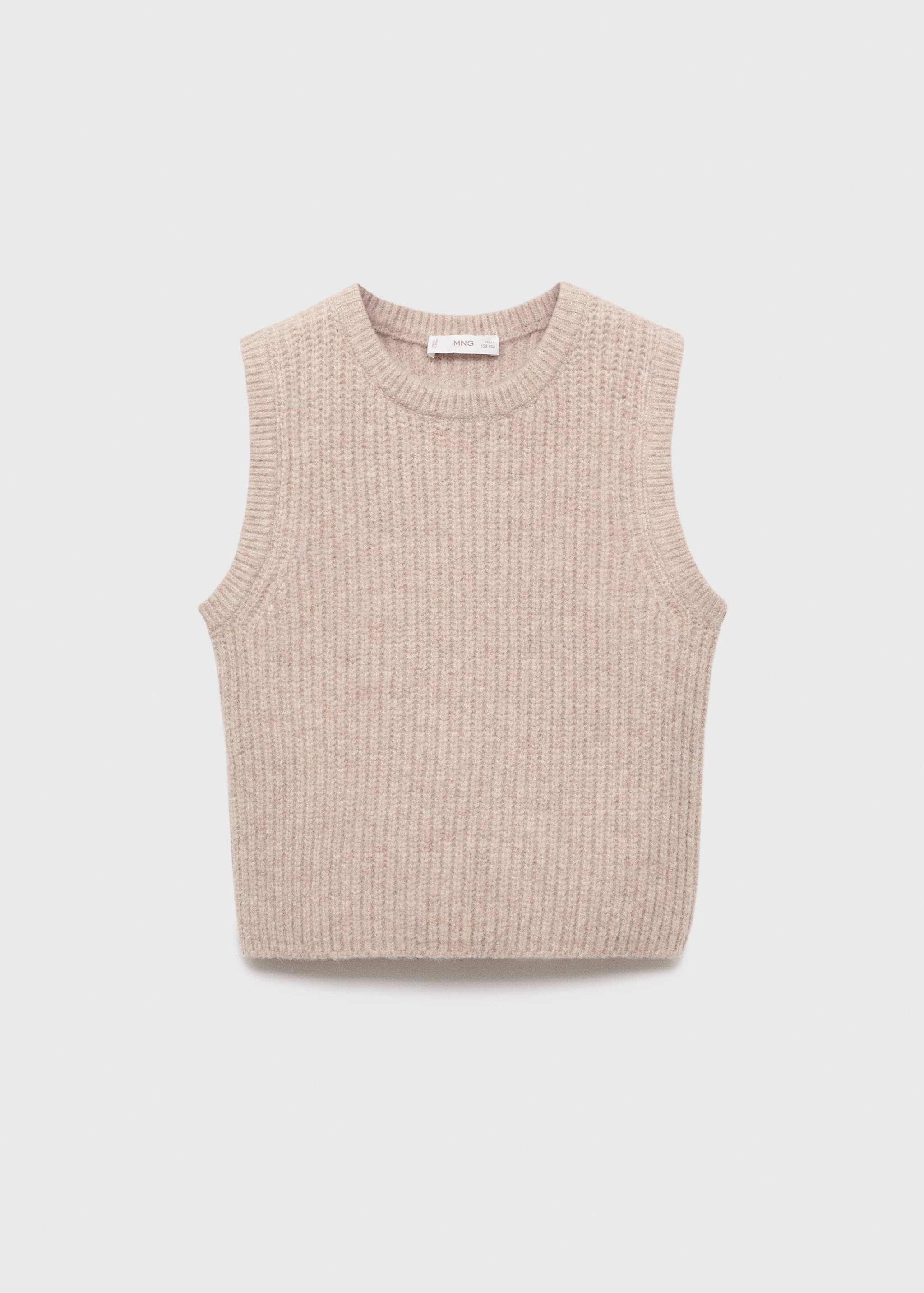 Ribbed knitwear vest - Article without model