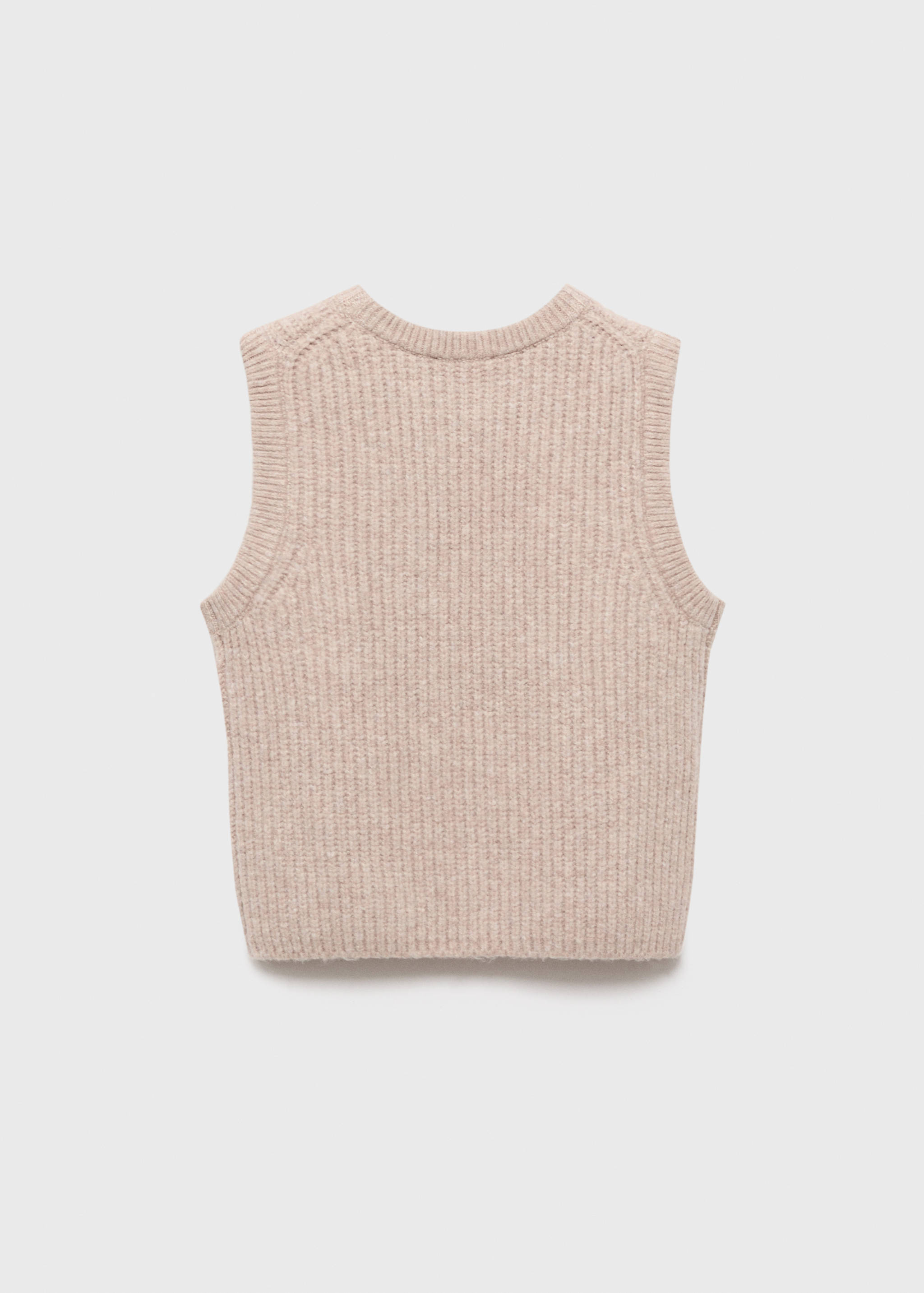 Ribbed knitwear vest - Reverse of the article