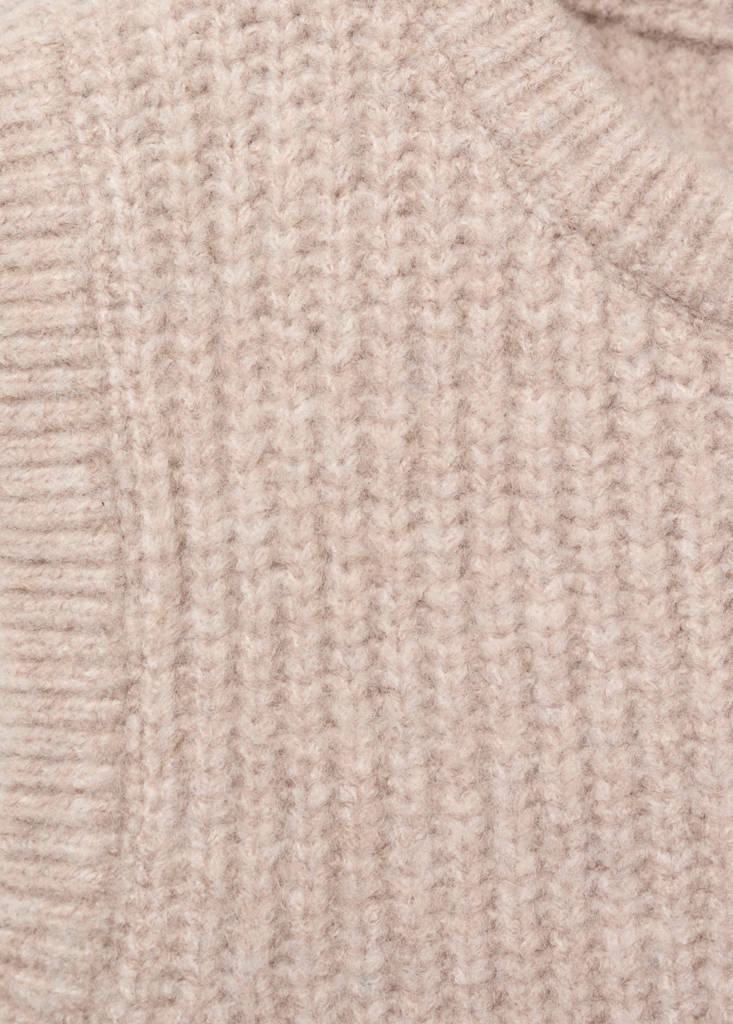 Ribbed jersey jacket — Medium Brown