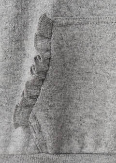 Ruffle detail sweatshirt — Medium Heather Grey 3