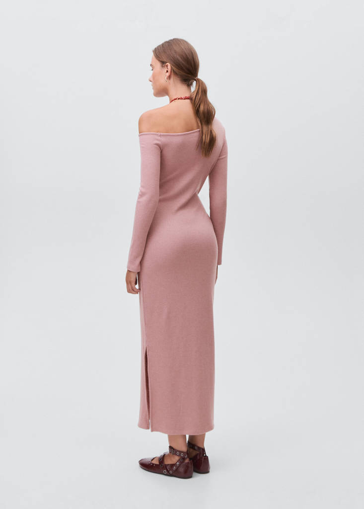 Long dress with cut-out — Pink