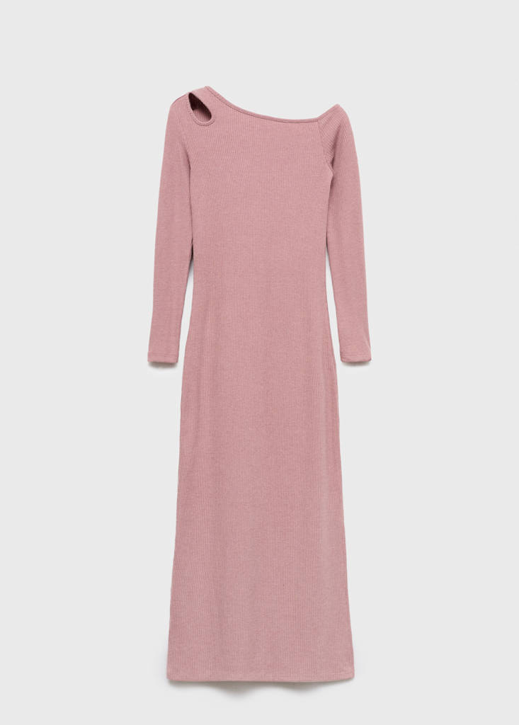 Long dress with cut-out — Pink