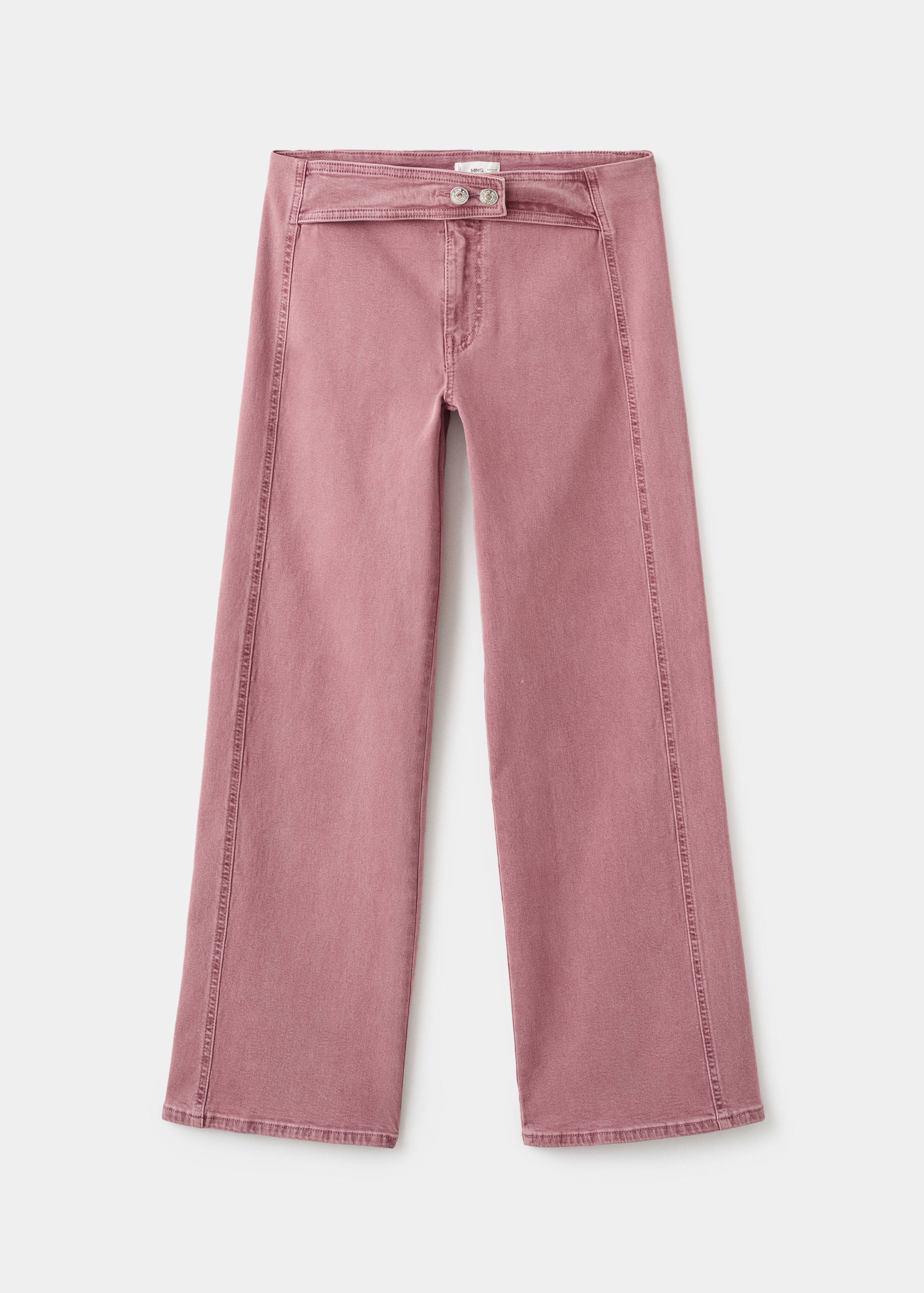 Calças de ganga de cintura baixa de corte reto - Artigo sem modelo