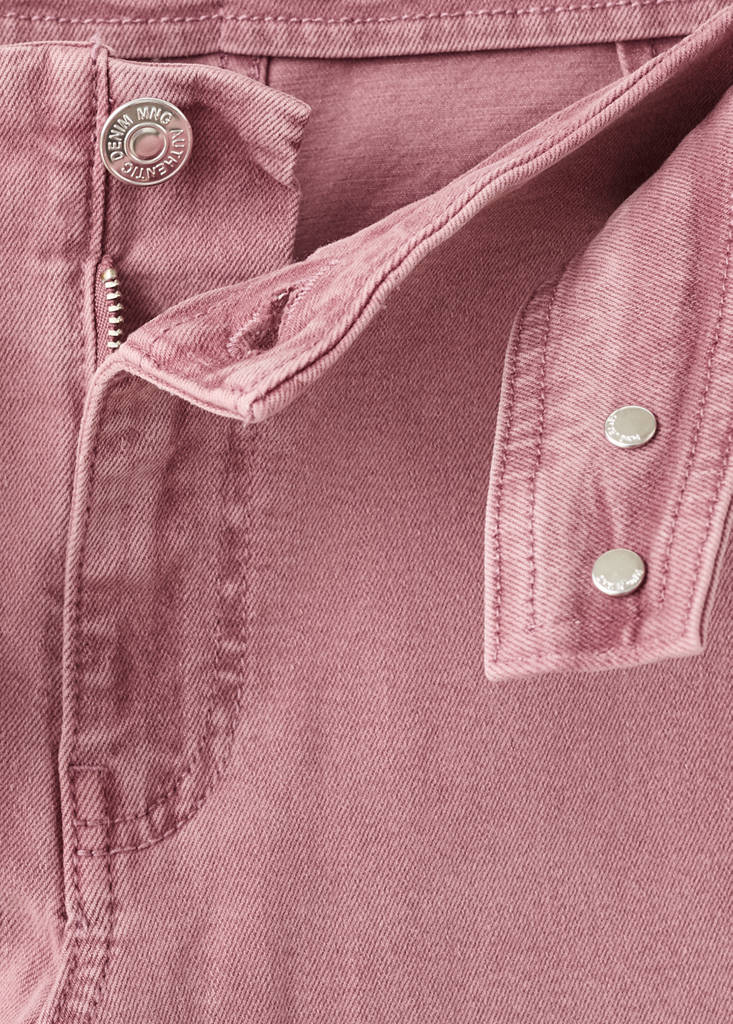 Low-waist straight-leg jeans — Pink