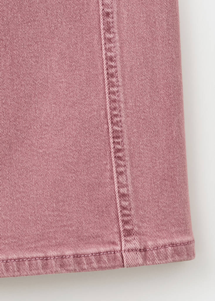 Low-waist straight-leg jeans — Pink