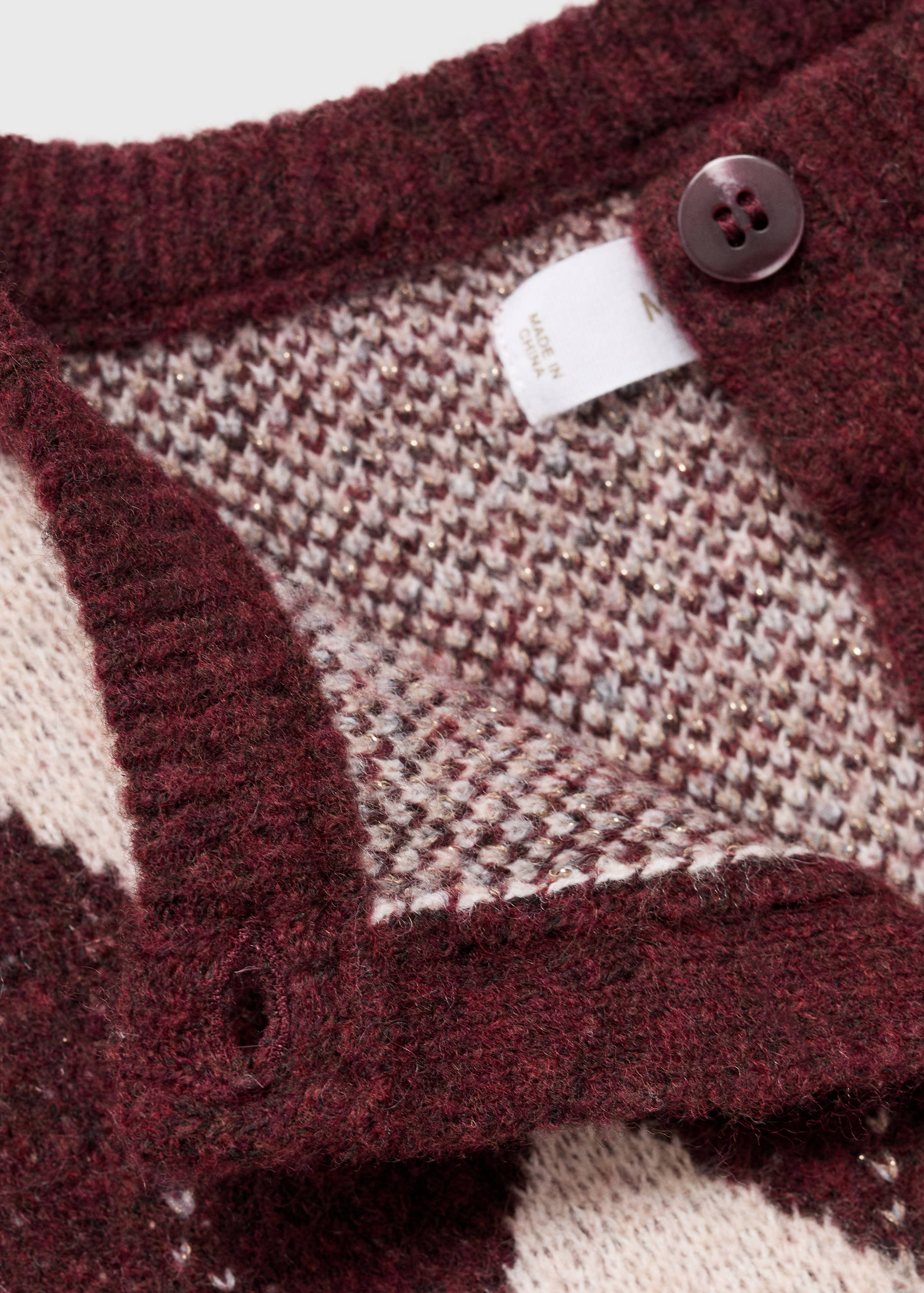 Argyle pattern knit cardigan - Details of the article 8